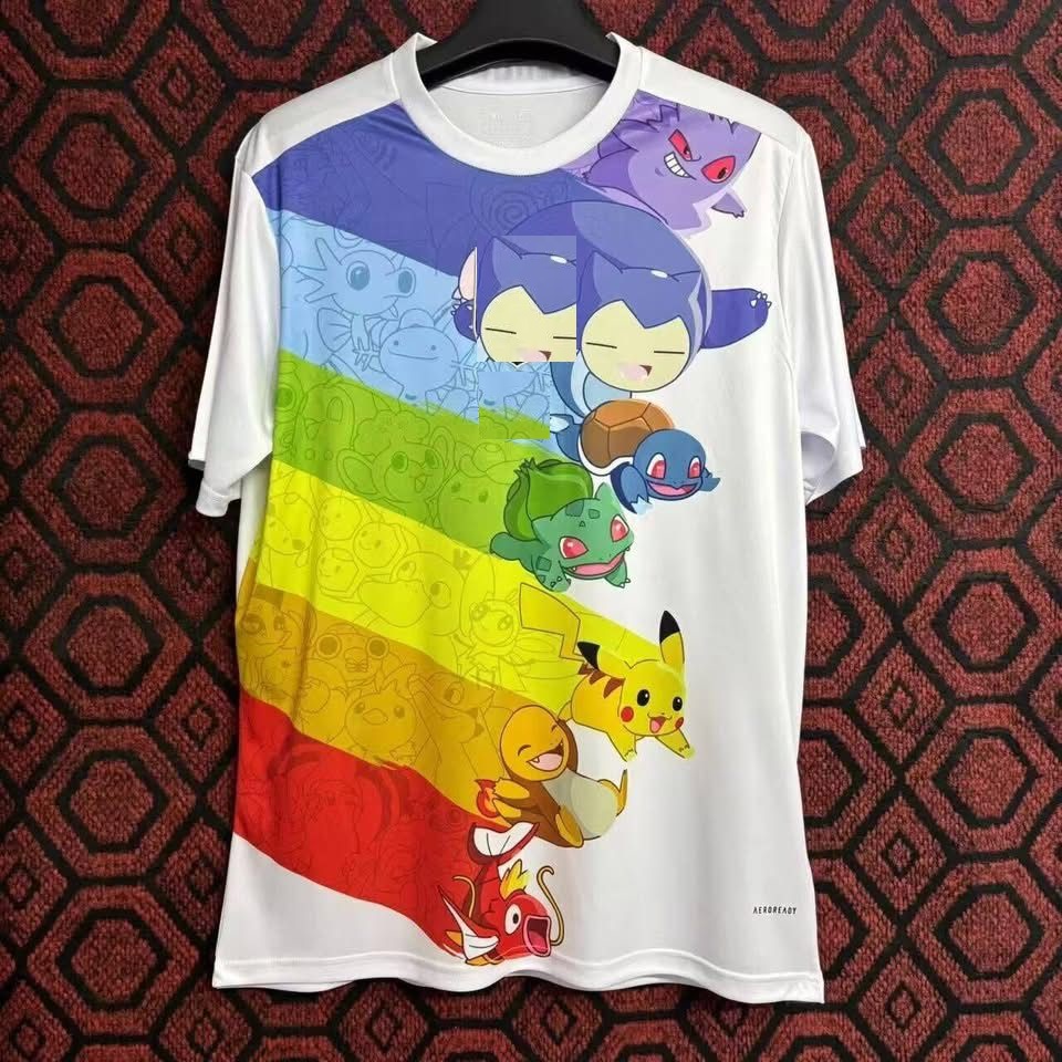 Jersey Anime Edicion Especial Pokemon Blanca Exclusiva Niño Youth 