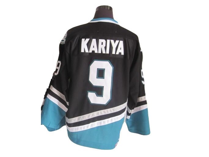 Jersey Hockey Mighty Ducks Patos Bordado Kariya 9 Negro  Talla  XL