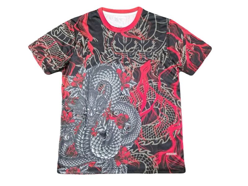 Increible! Jersey Playera Japon Edicion Especial Black and Red Dragon  Talla  L