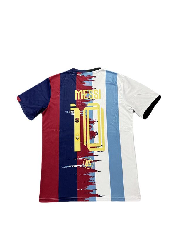 Jersey Playera Edicion Especial Barca Albiceleste Mitad y Mitad Leo 10  Talla  M