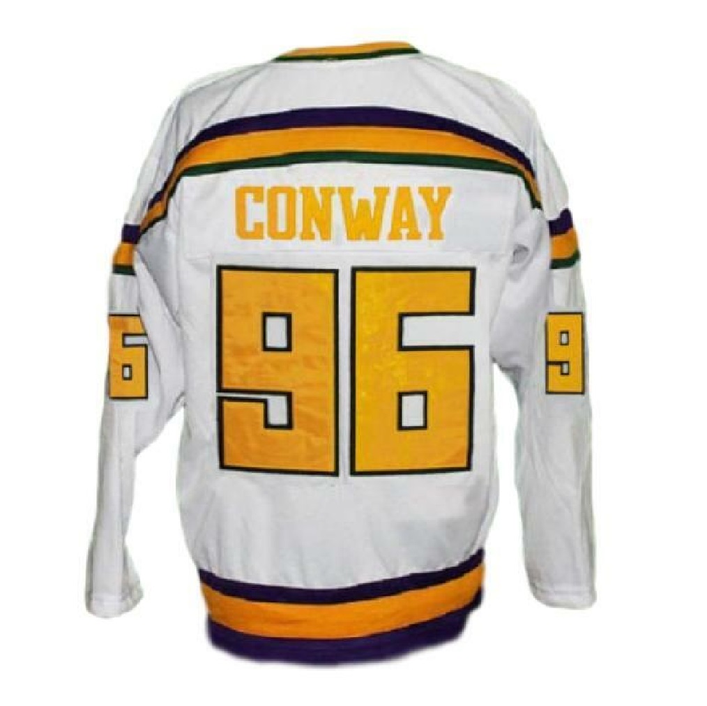 Jersey Hockey Mighty Ducks Charlie Conway 96 Patos Bordado Retro Blanco  Talla  XXL
