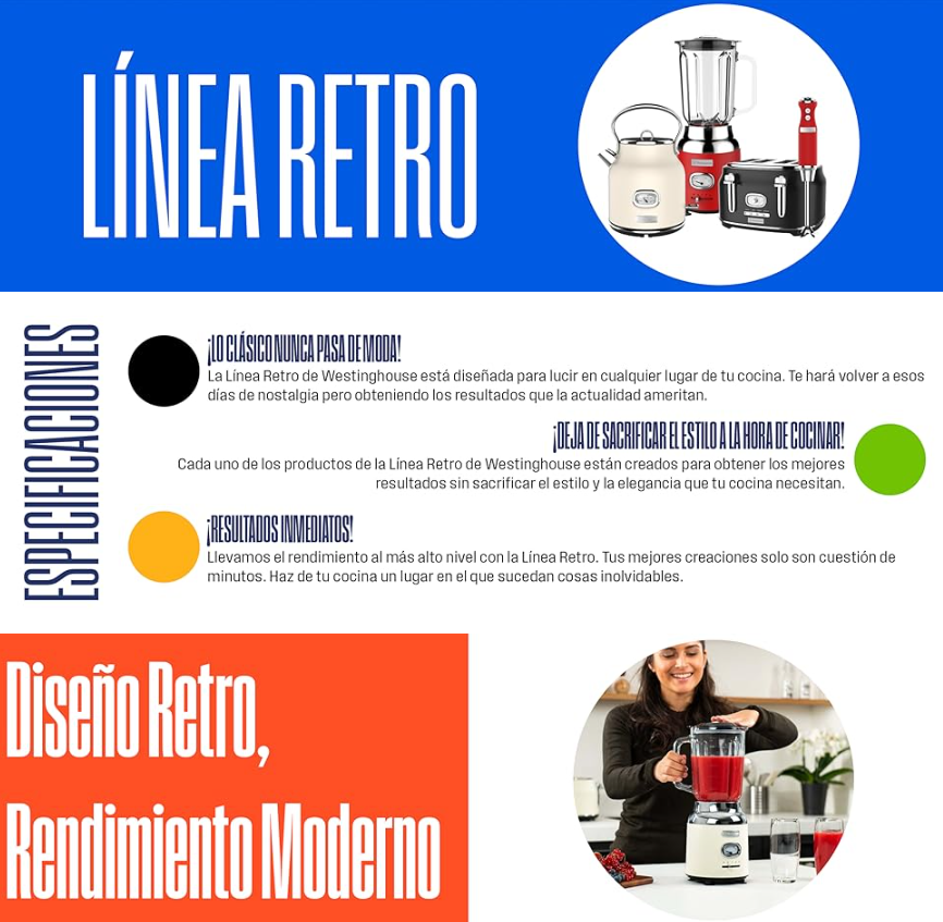 Westinghouse Tostador Retro Series de 4 Rebanadas (WKTT809)