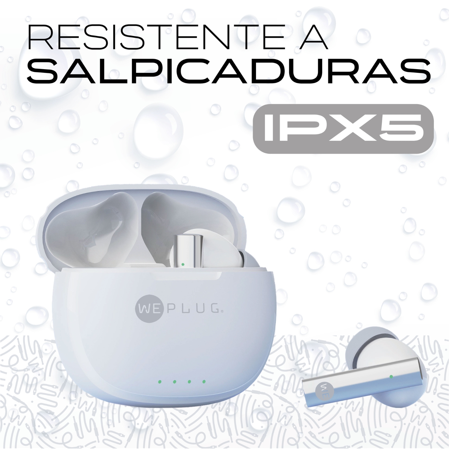 Audífonos Inalámbricos WePlug TWS In Ear Batería 5h, USB‑C