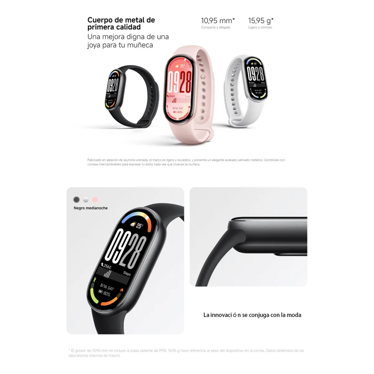 Xiaomi Smart Band 10 - Reloj inteligente con pantalla AMOLED de 1,72 pulgadas - Color Negro