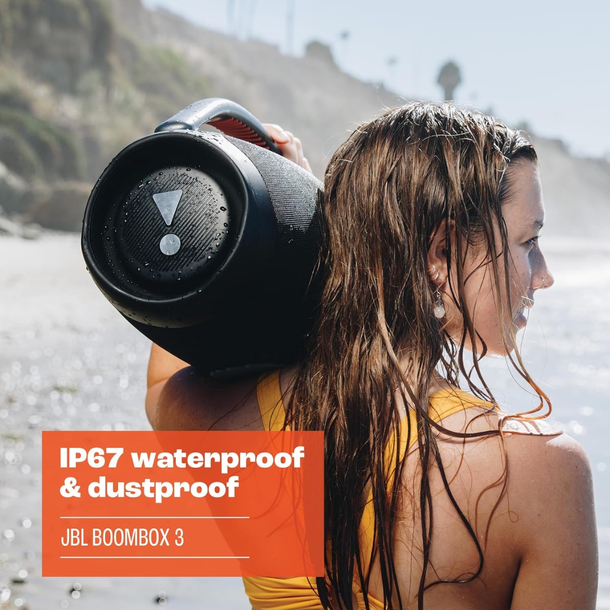 JBL Boombox 3 Verde - Bocina Bluetooth, 24 Horas de reproducción, Resistente al Agua y polvo IP65, 180W de potencia