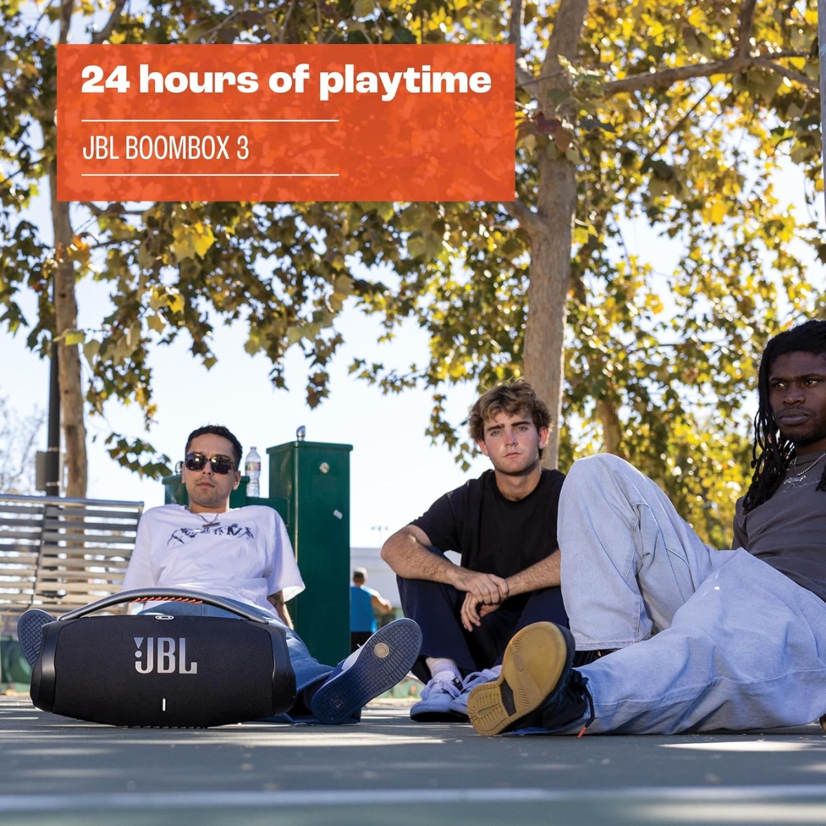 JBL Boombox 3 Verde - Bocina Bluetooth, 24 Horas de reproducción, Resistente al Agua y polvo IP65, 180W de potencia