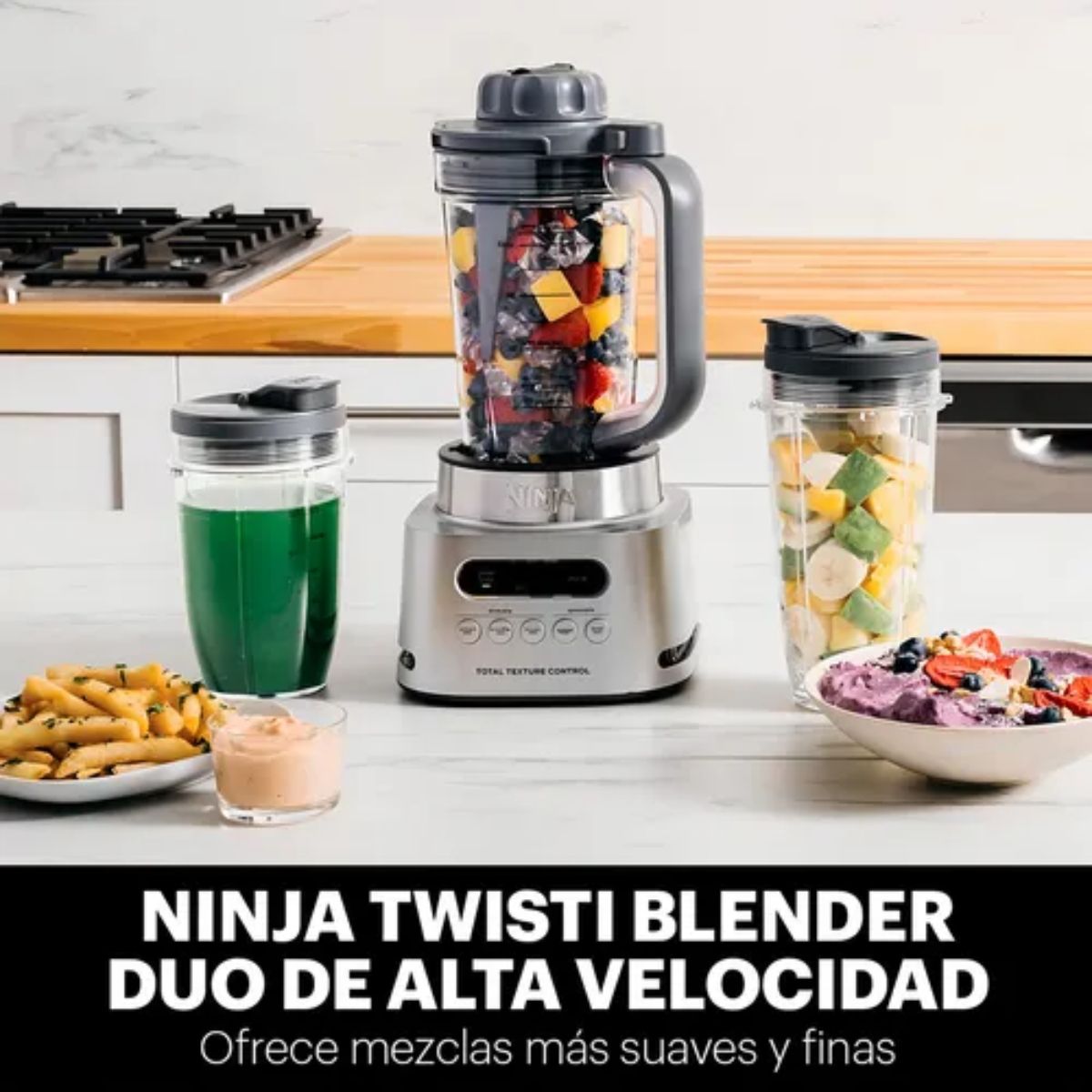Licuadora Profesional Ninja Twisti High-Speed Blender DUO - SS150 1.005 L - Plateada