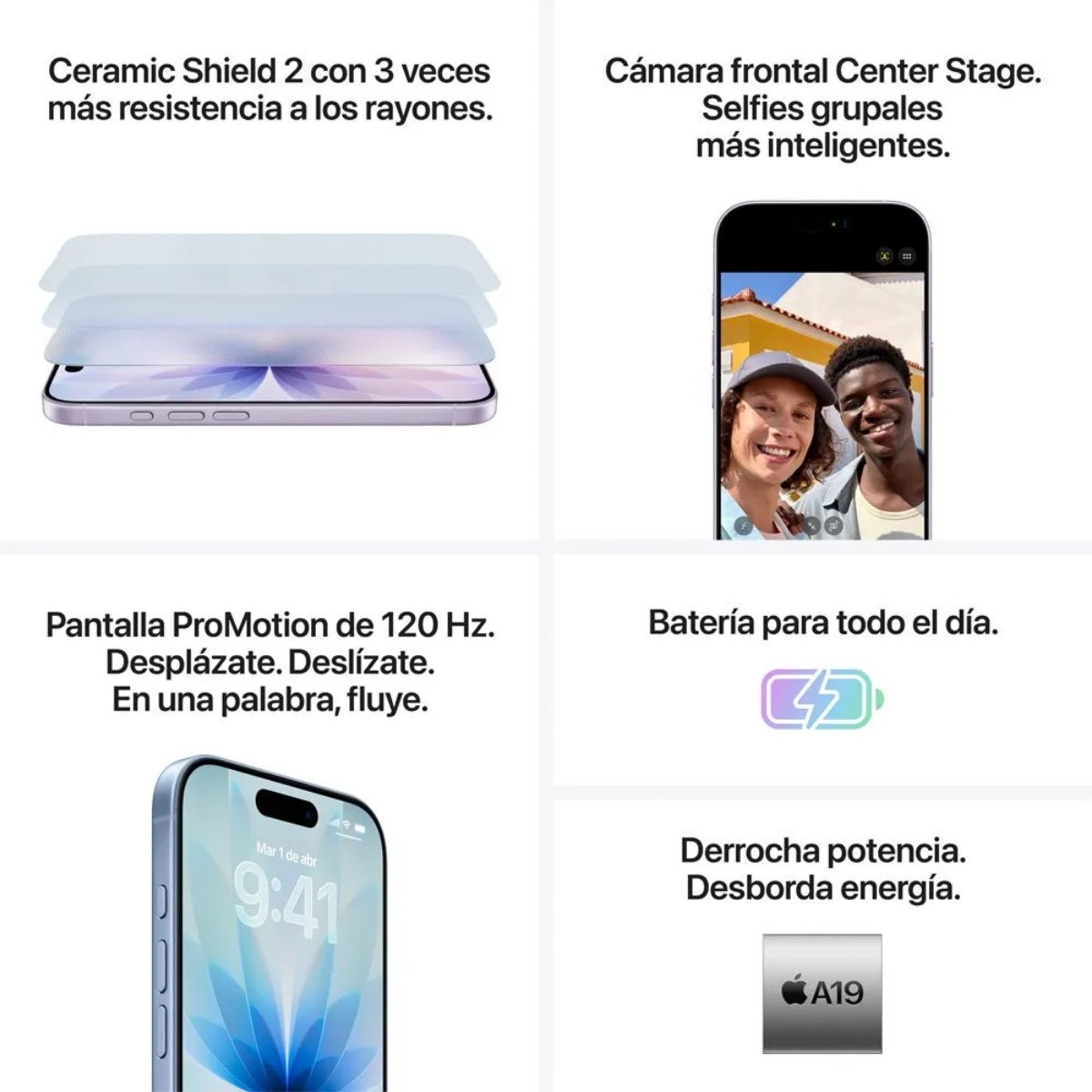 Apple iPhone 17 Azul 256GB - Super Retina XDR 6.27" Pulgadas