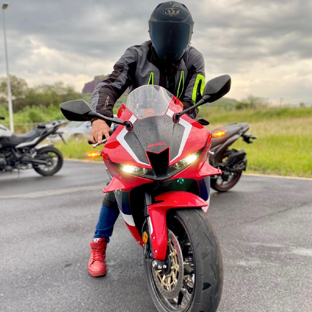 Tenis para moto Jeremy de Piel Rojo Unisex con protecciones Atacama