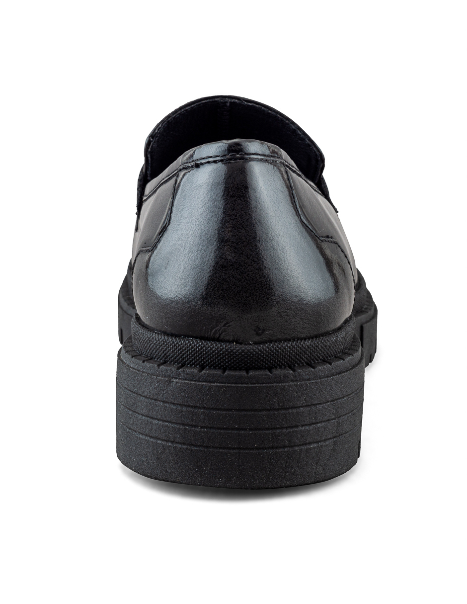 Mocasín En Piel Vacuno Gris Con Suela Chunky Para Hombre