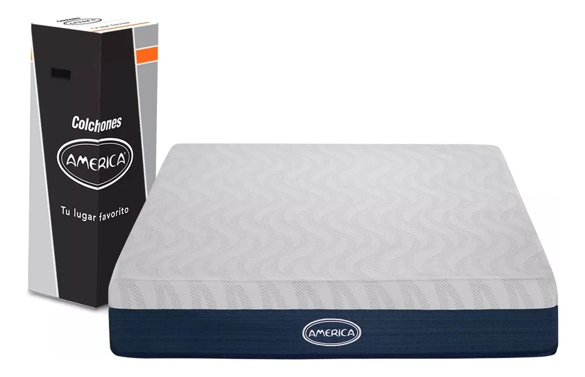 Colchones America  Colchon Queen Size Memory ICE Memory Foam Colchón en caja 