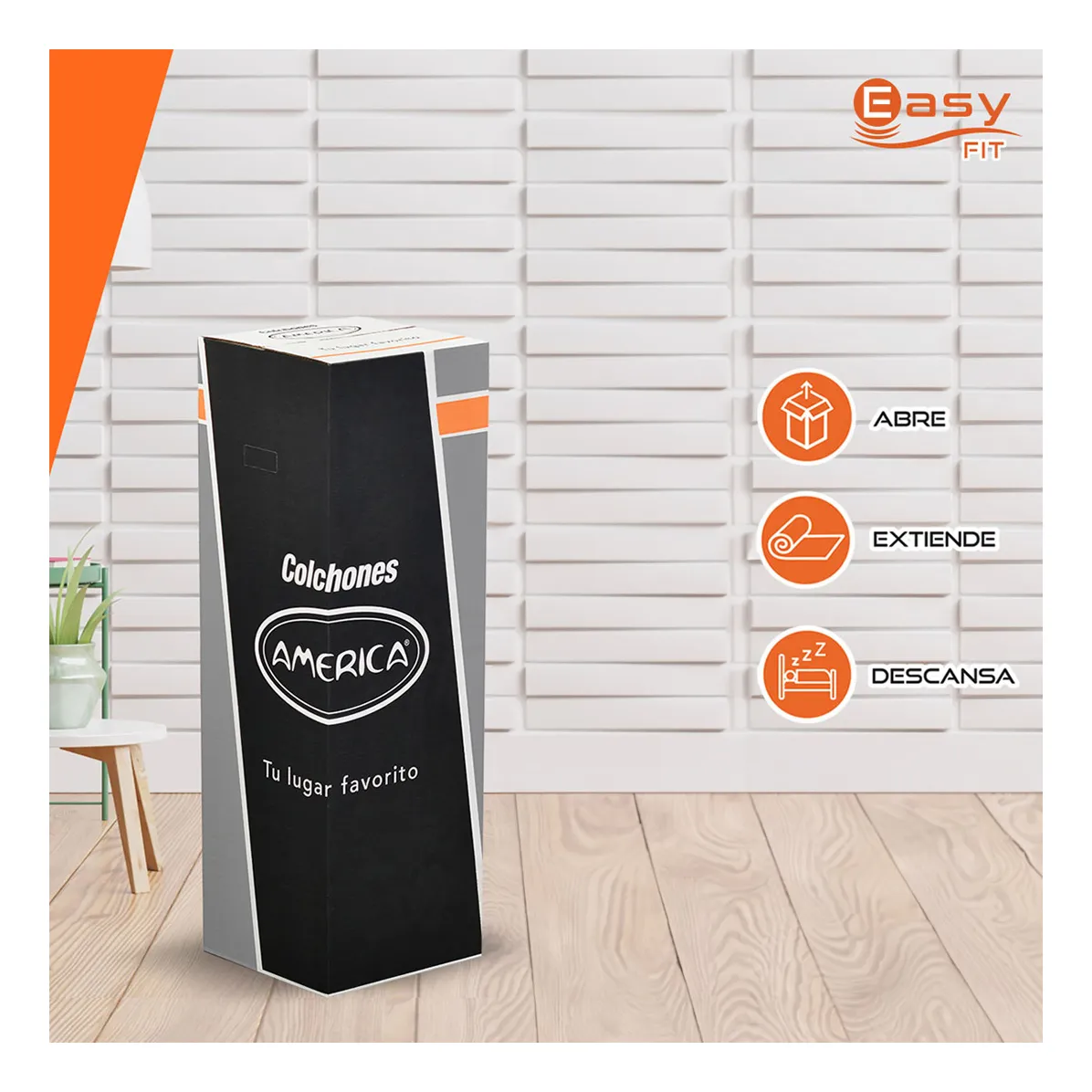 Colchones America  Colchon Matrimonial STAR 100% Espuma Colchón en caja 