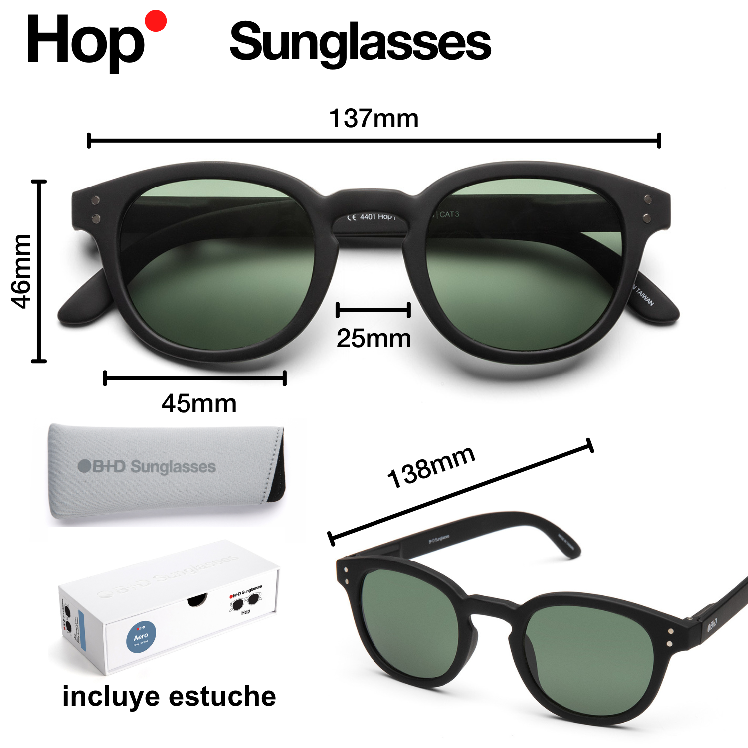 Lentes de Sol B+D Hop Solskin Unisex Proteccion UV400