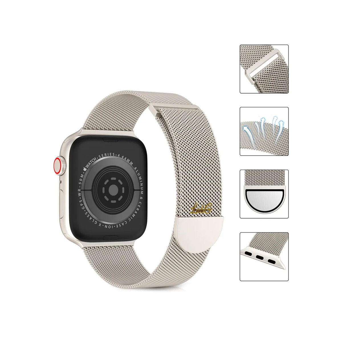 Correa Para Apple Watch Luz de las estrellas-42mm/44mm/45mm BEIGE