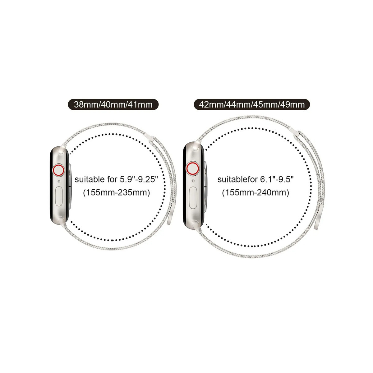 Correa Para Apple Watch Luz de las estrellas-42mm/44mm/45mm BEIGE