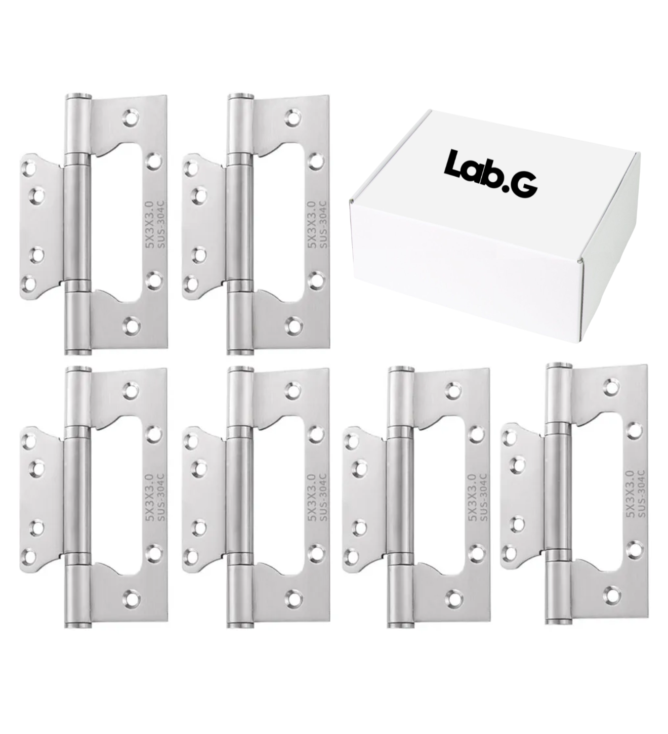 Bisagras De Acero Inoxidable Para Puertas - Pack De 6, Soportan Hasta 80 Kg, Apertura 360°