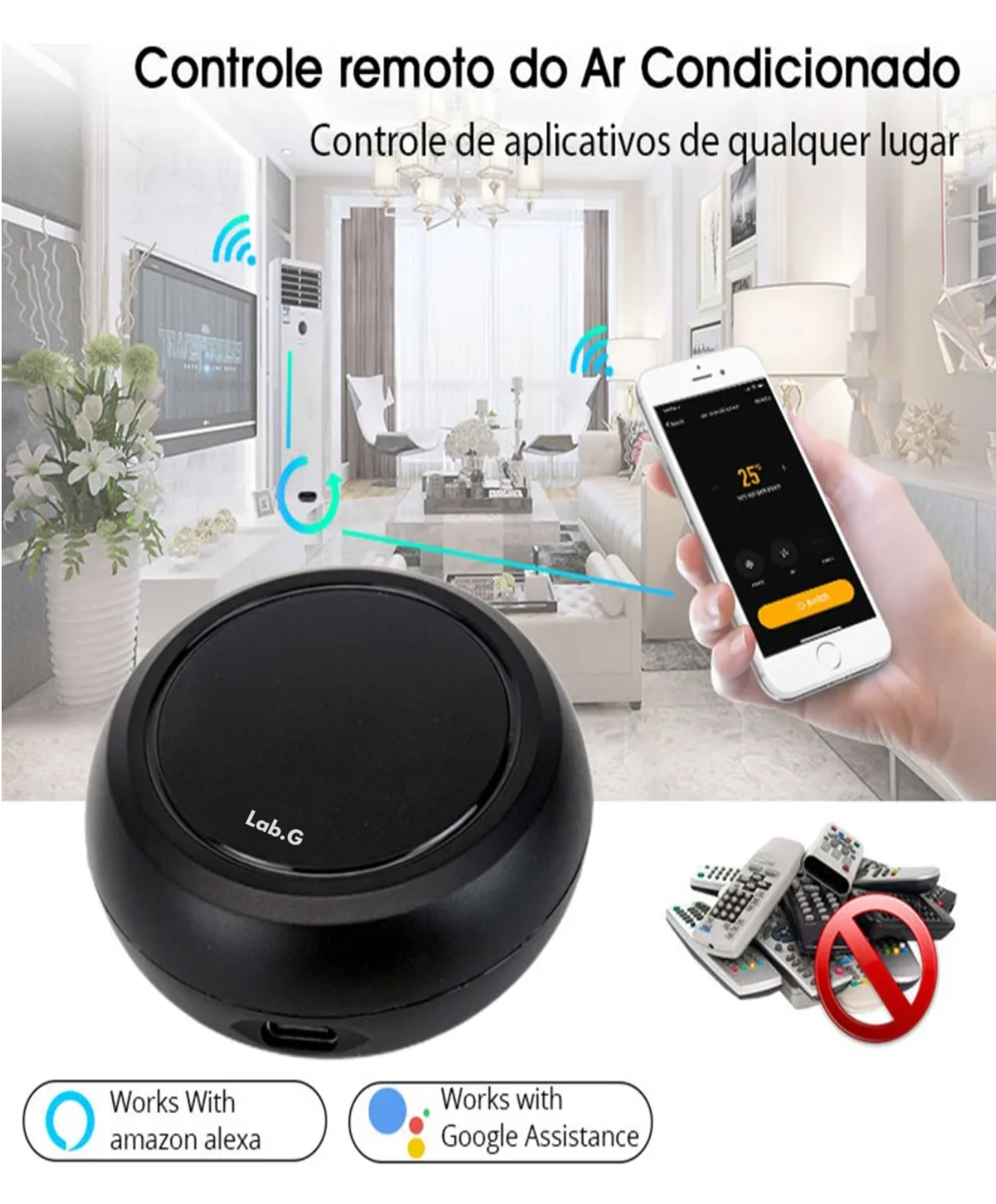 Control Remoto Universal Wifi Inteligente Alexa Google negro