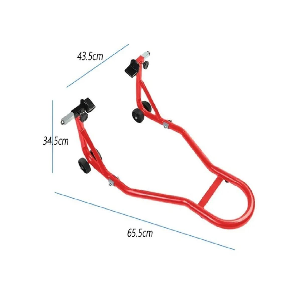 Parador Trasero Reforzado Universal, Soporta 450 Kg, Rojo