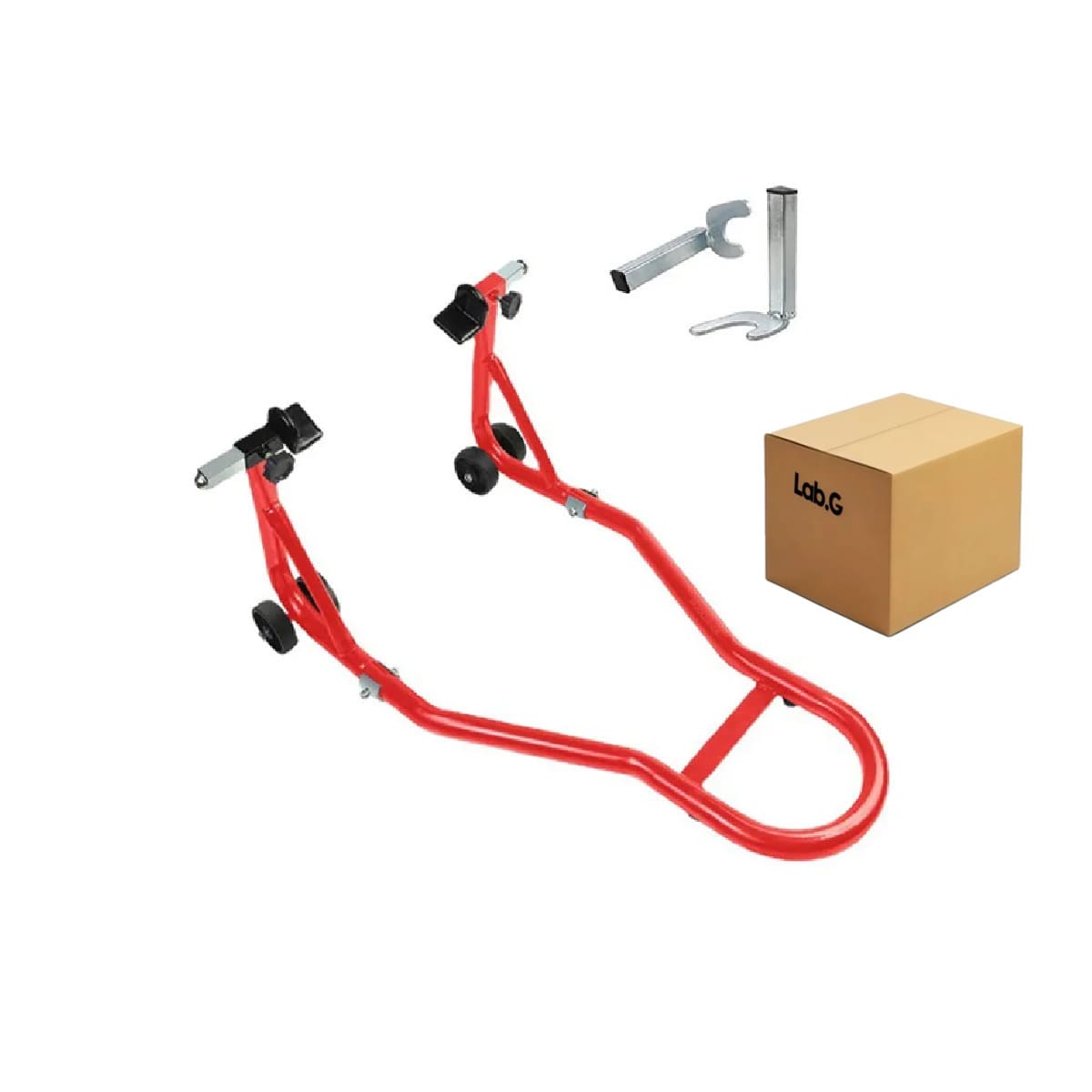 Parador Trasero Reforzado Universal, Soporta 450 Kg, Rojo