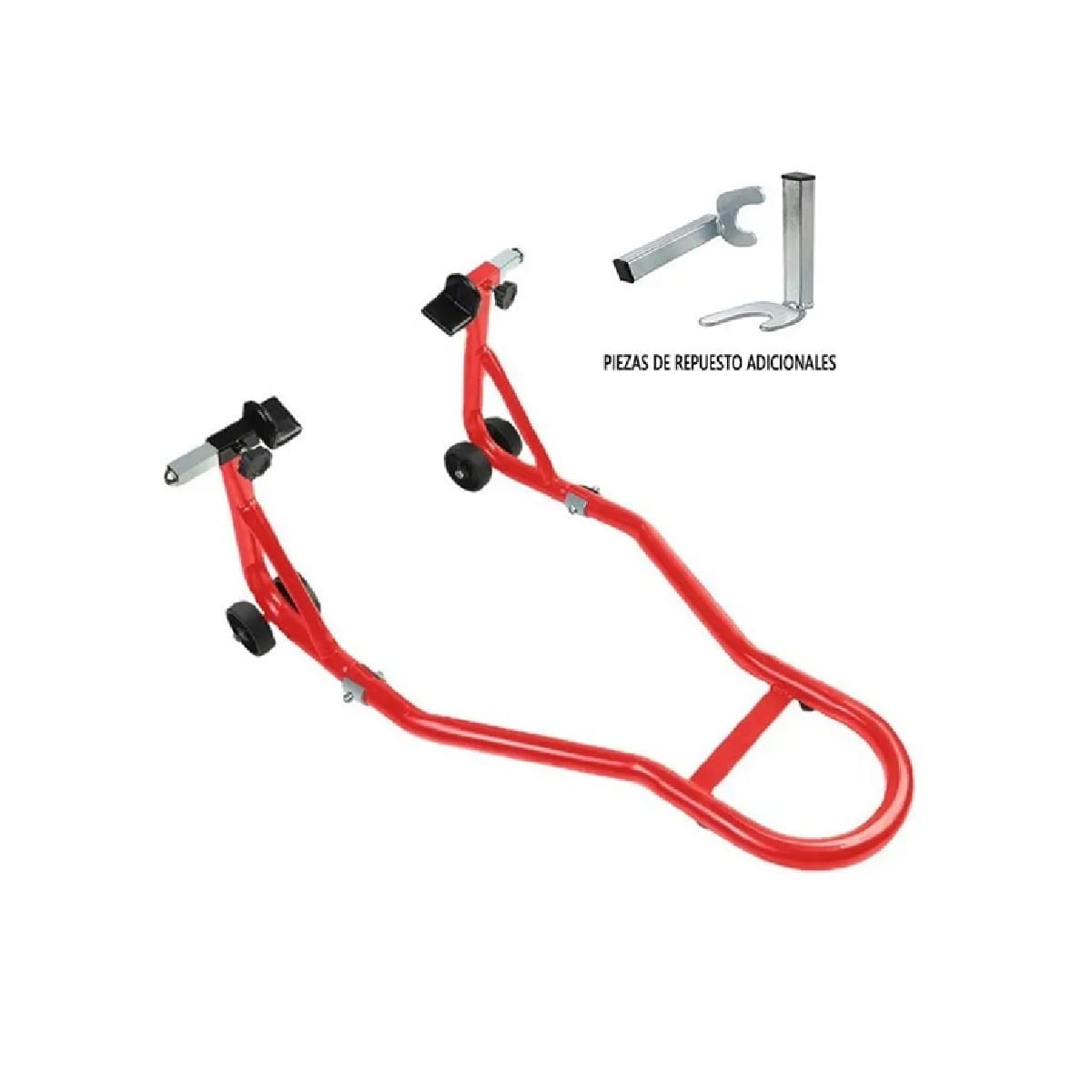 Parador Trasero Reforzado Universal, Soporta 450 Kg, Rojo