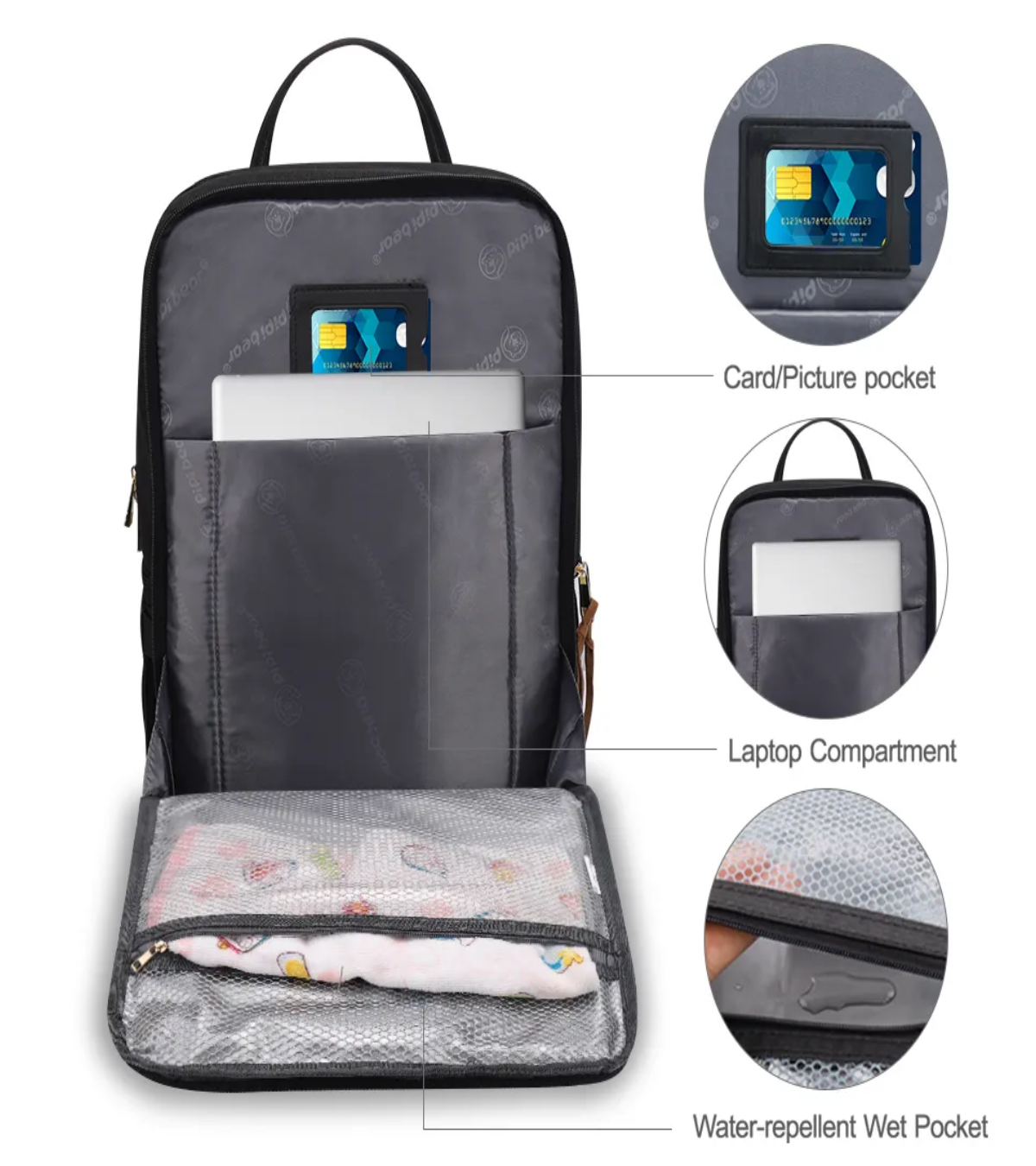 Mochila Para Portátil DE LAMASSU Cassius - Impermeable, Para 12-16 Pulgadas, Diseño Rolltop, Unisex