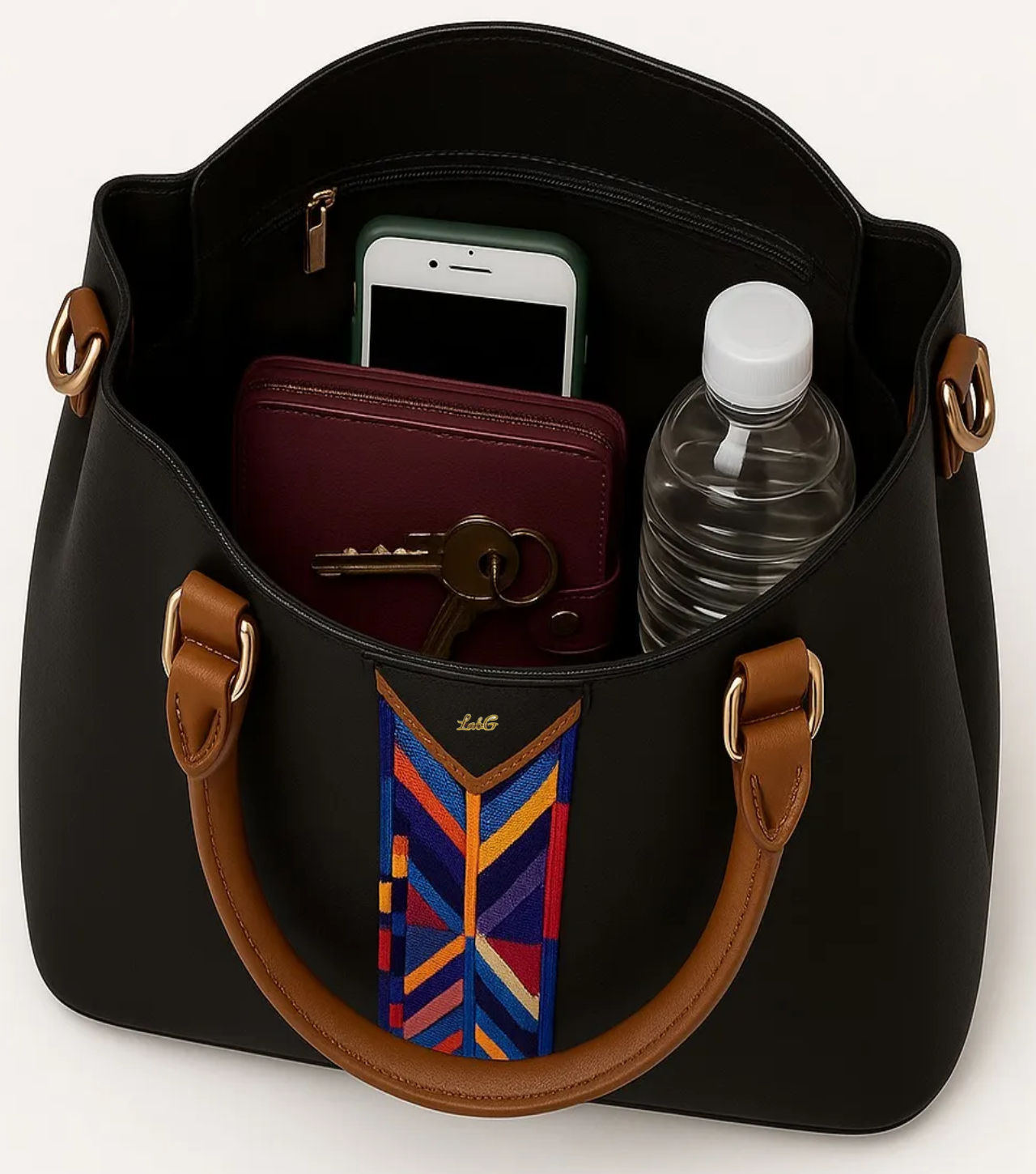 Juego De 4 Bolsas Informales De Lujo Para Mujer A La Moda Color Negro