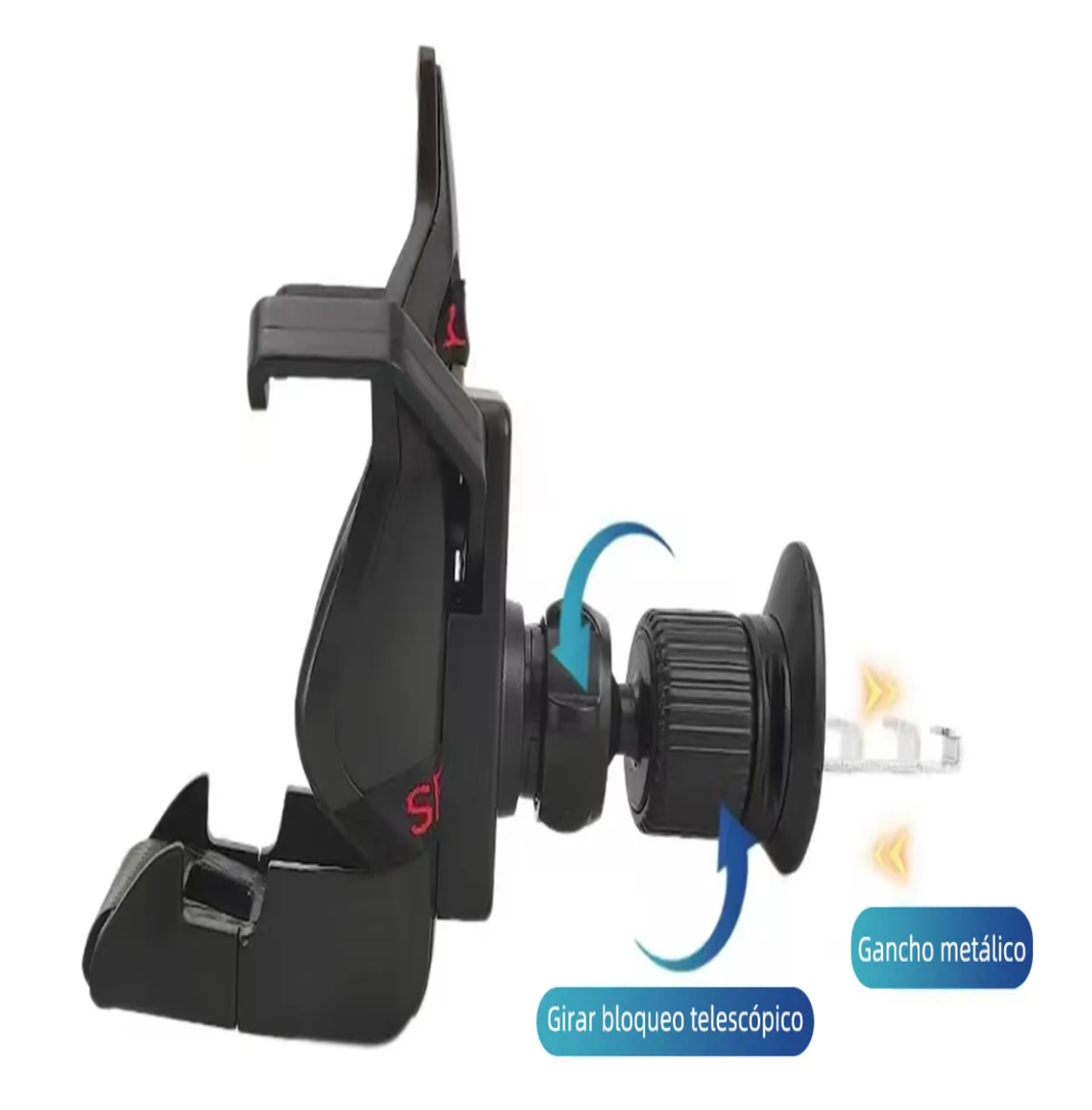 Soporte De Celular Para Carro Diseño De Asiento De Carreras negro rojo