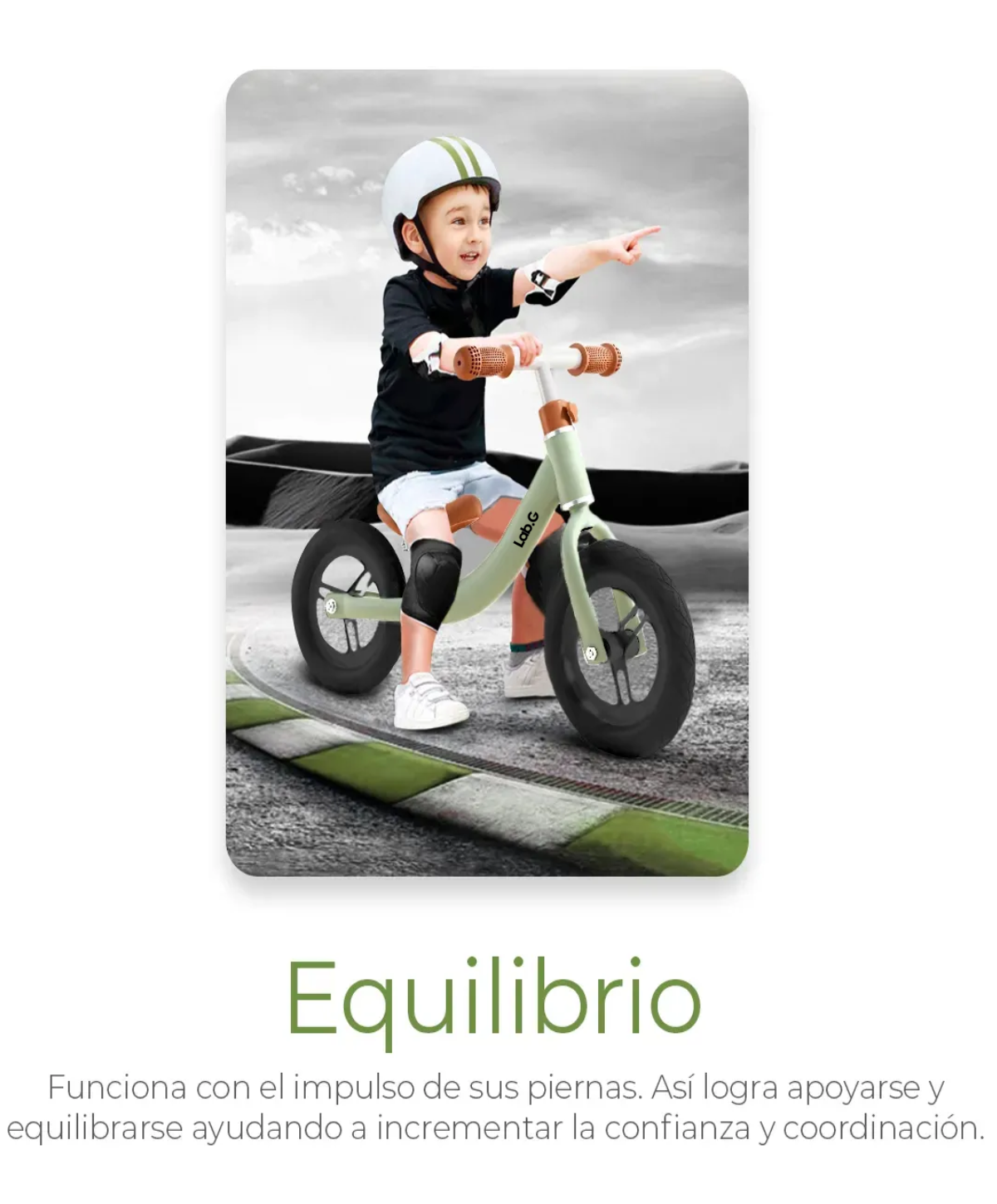 Bicicleta De Equilibrio Sin Pedales Entrenadora Para Niños verde