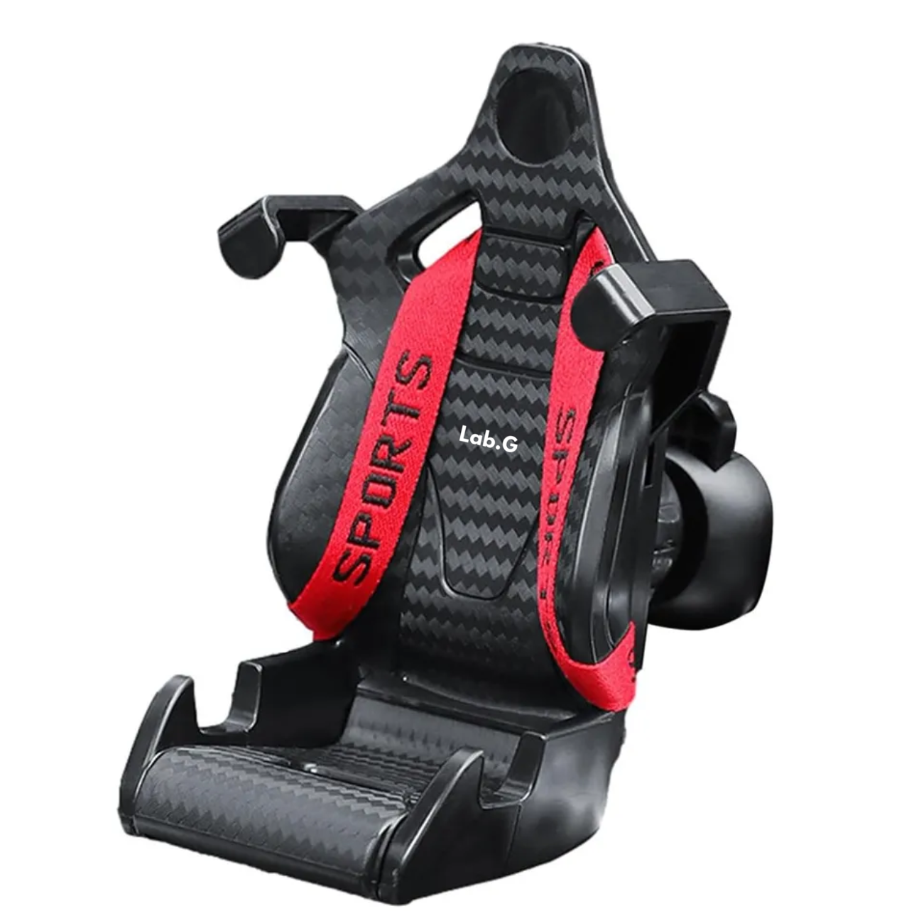 Soporte De Celular Para Carro Diseño De Asiento De Carreras negro rojo