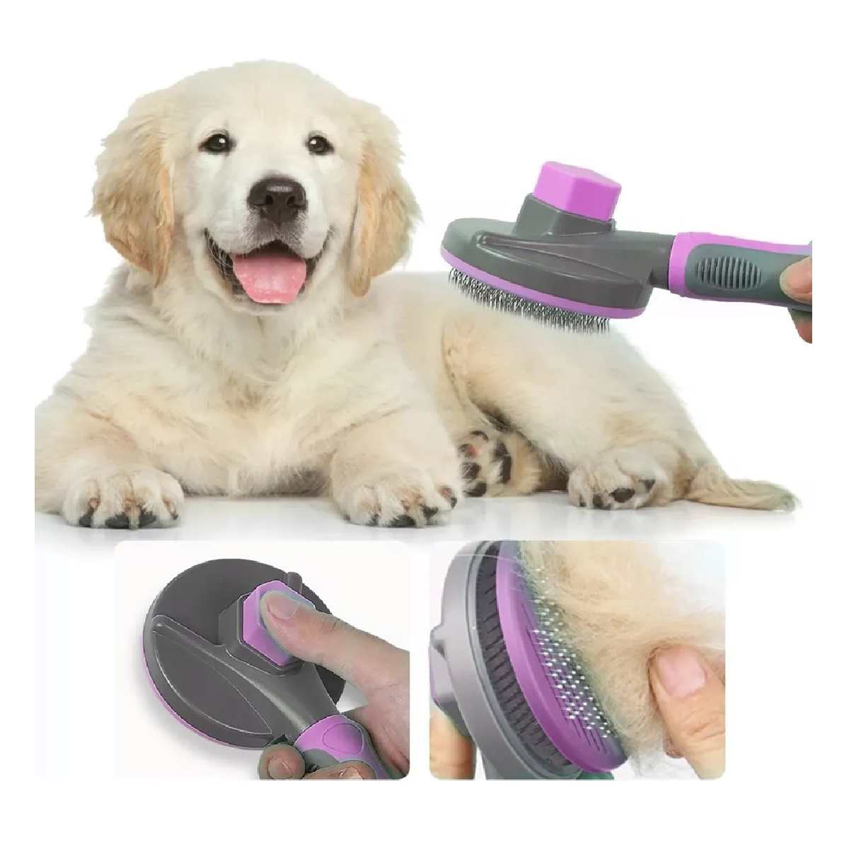 Cepillo Deslanador Para Quita Pelo 2 En 1 Violeta 