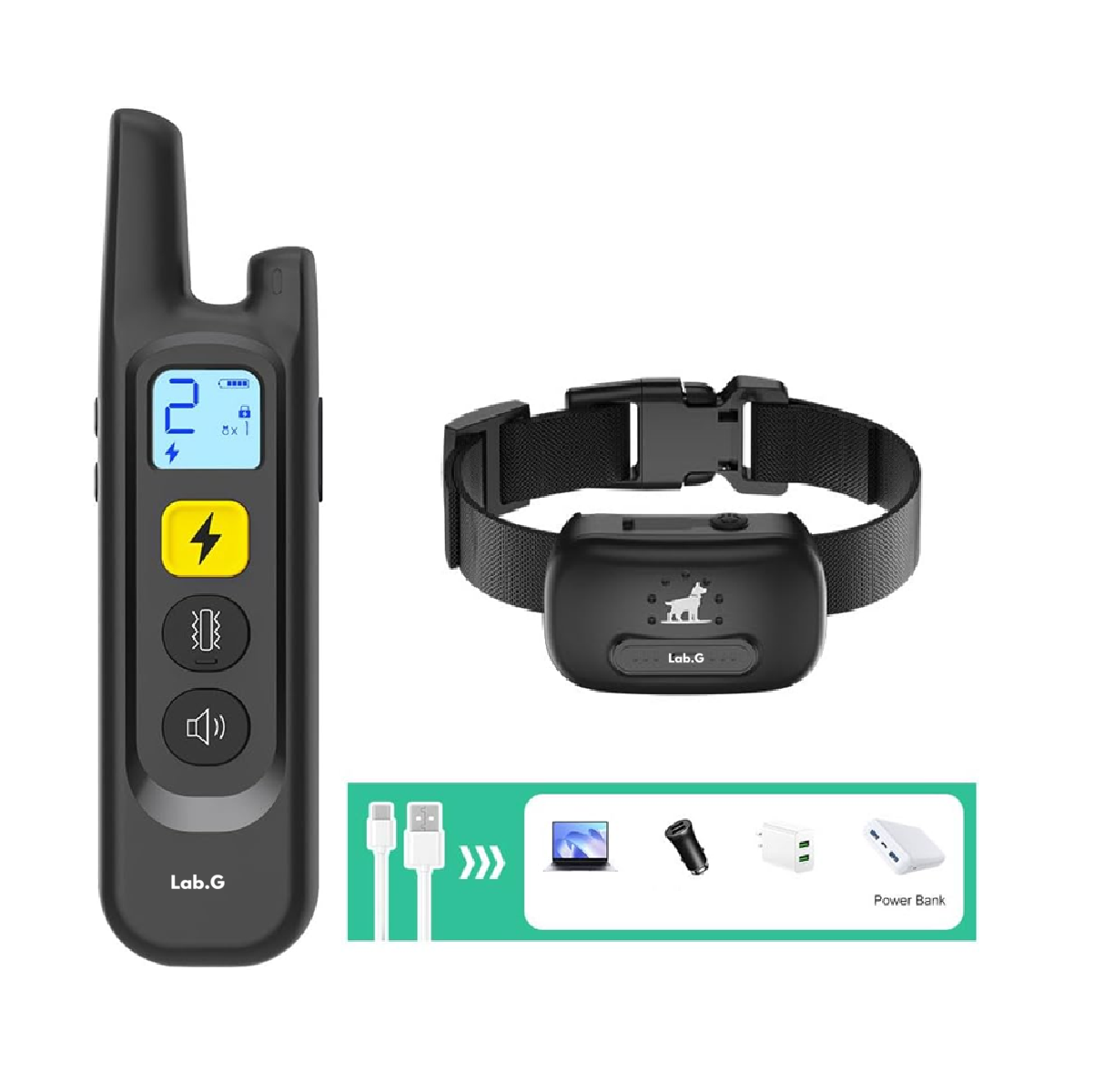 Collar Entrenador Eléctrico Para Perro Adiestramiento Canino Negro