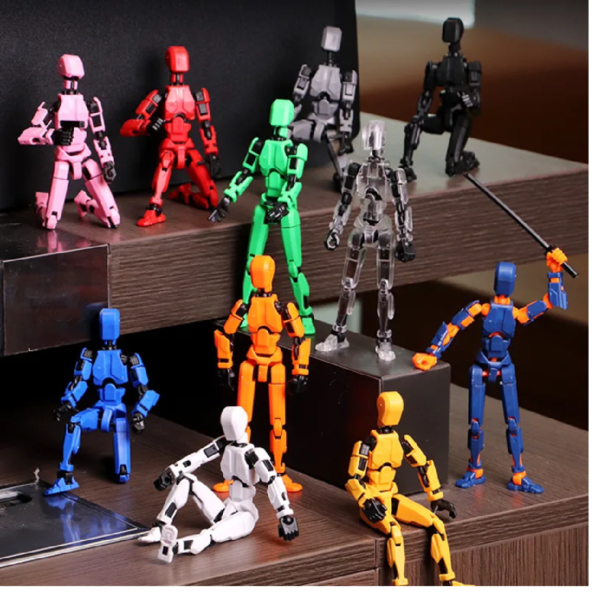 8pcs Figura Articulada Dummy 13 Lucky Muñeco -no Armado Colores