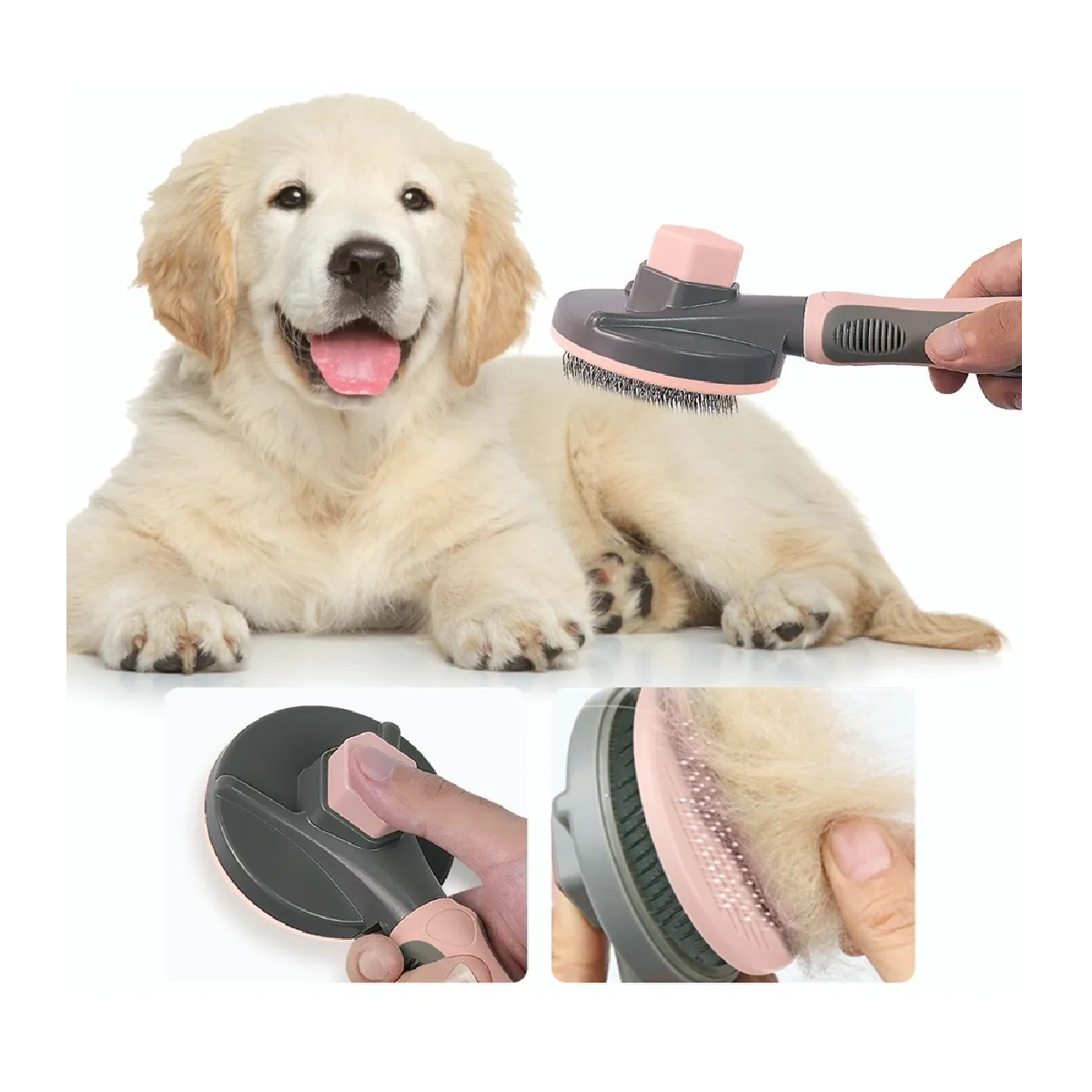 Cepillo Deslanador Mascota Rosa claro
