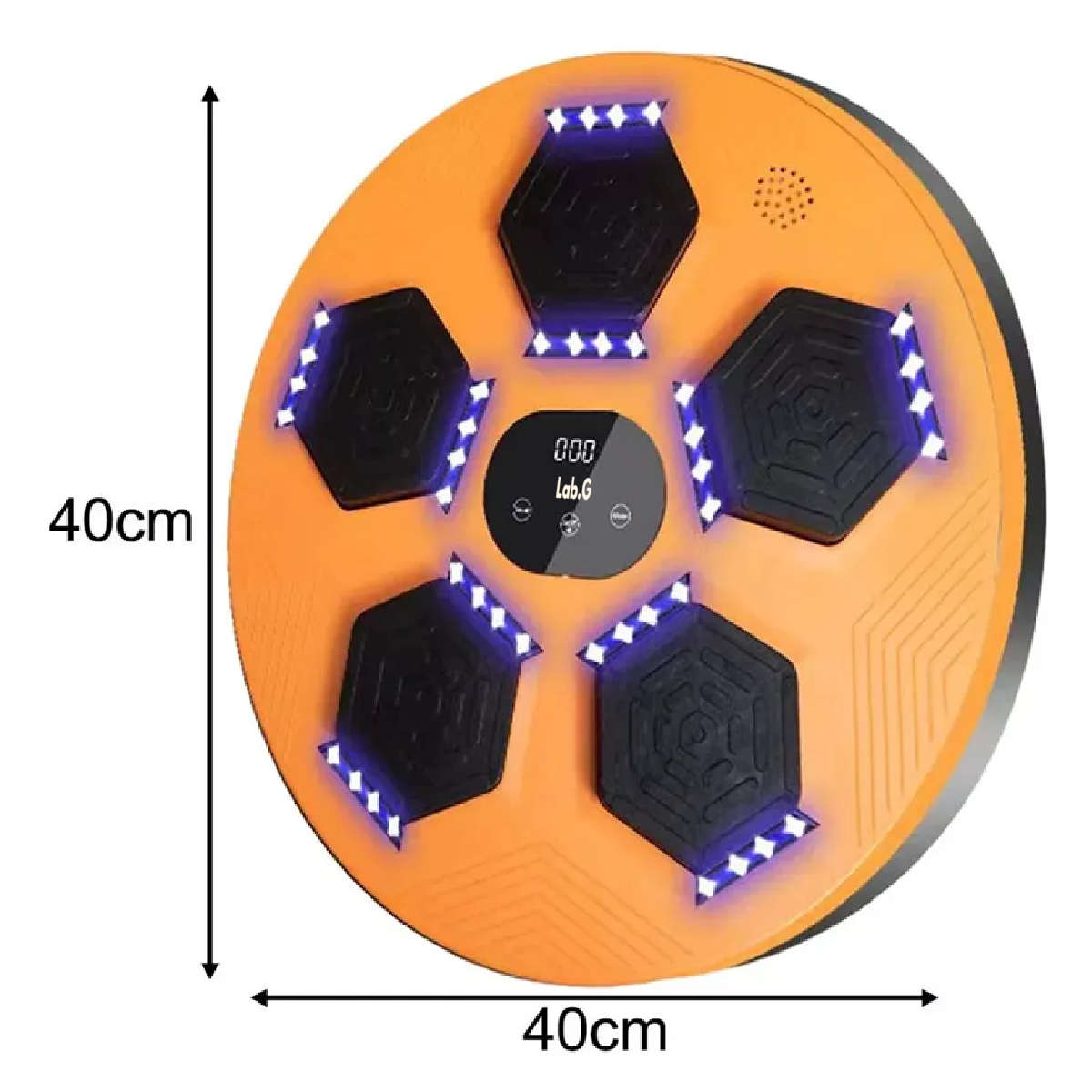 Máquina Tablero Boxeo Musical Grande Multimod Negro Naranja 