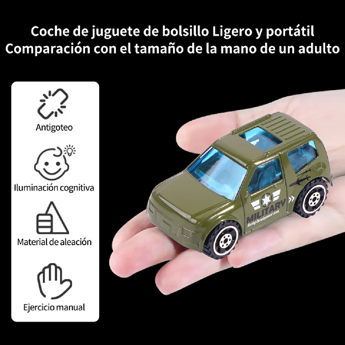 Carros De Juguete 10 Pz Verde Militar 