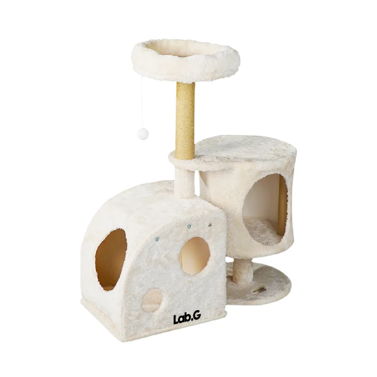 Rascador Gato Con Casa Beige