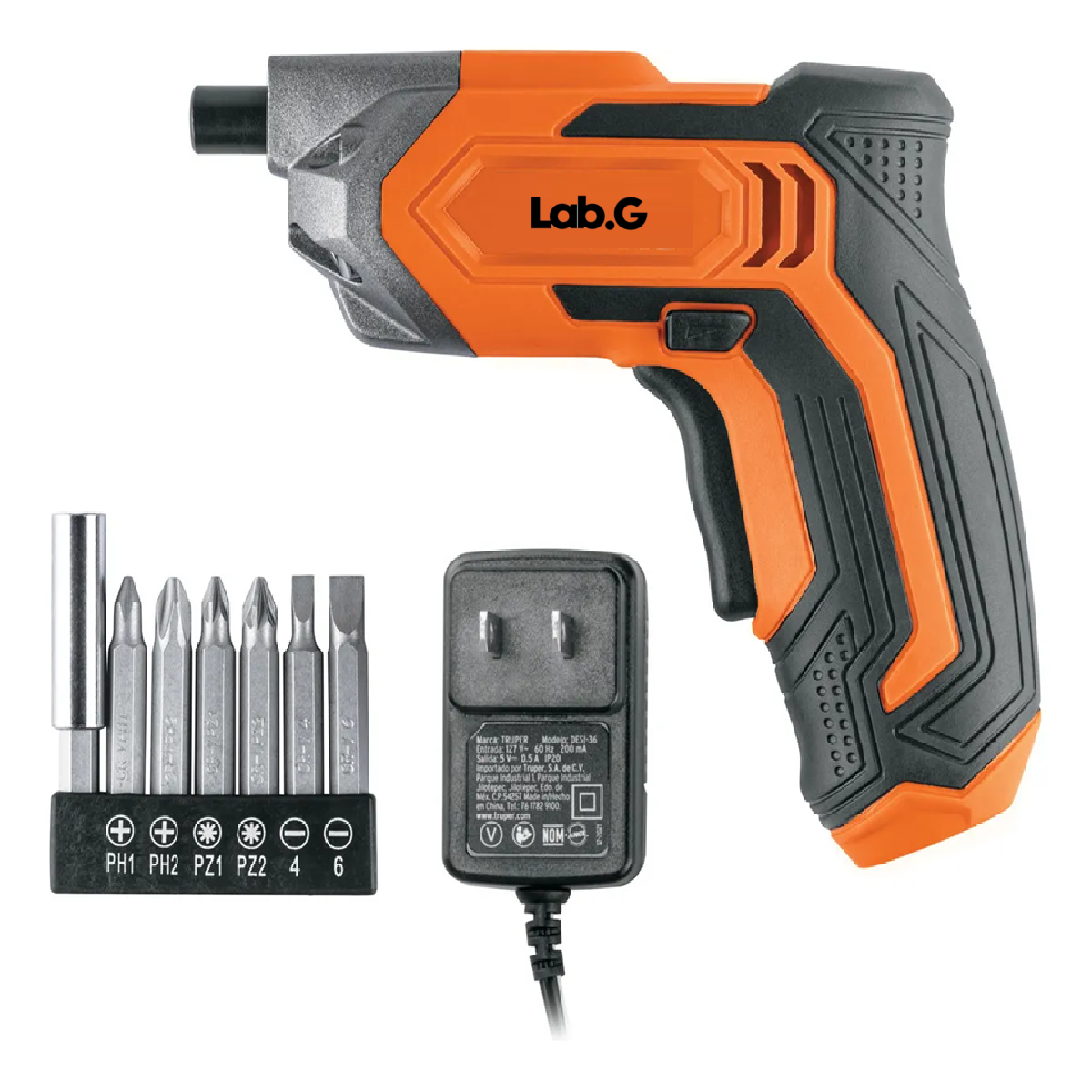 Destornillador Inalámbrico 3.6 V Naranja Negro 