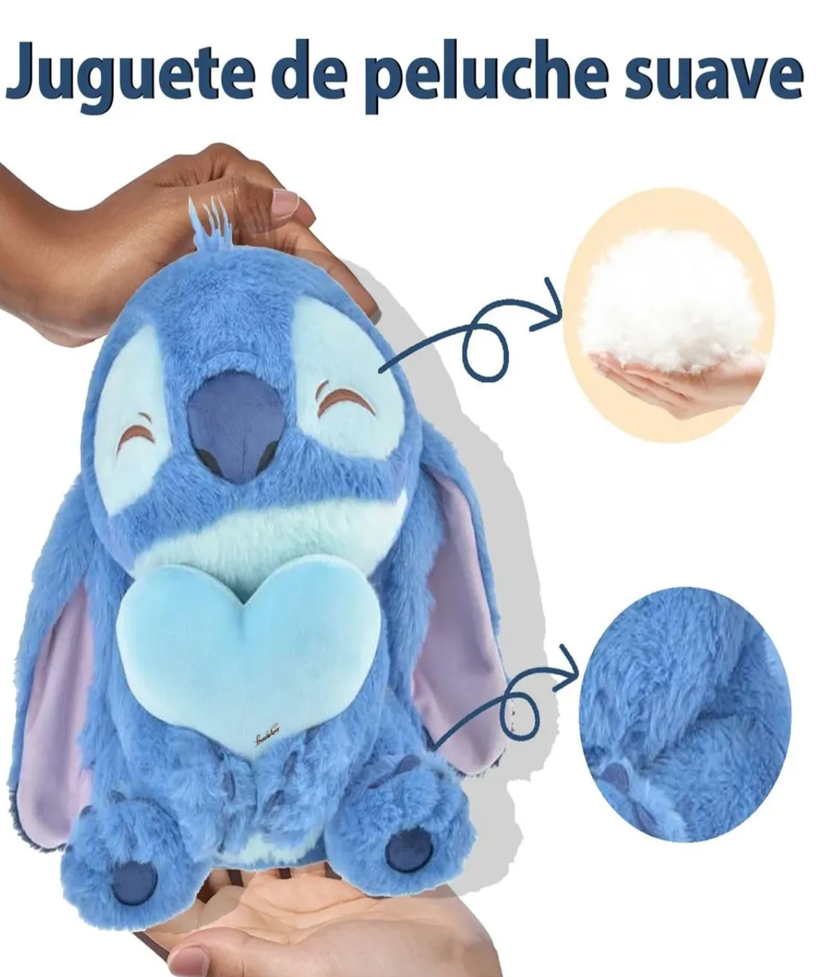 Stitch Peluche Juguetes Corazon Azul