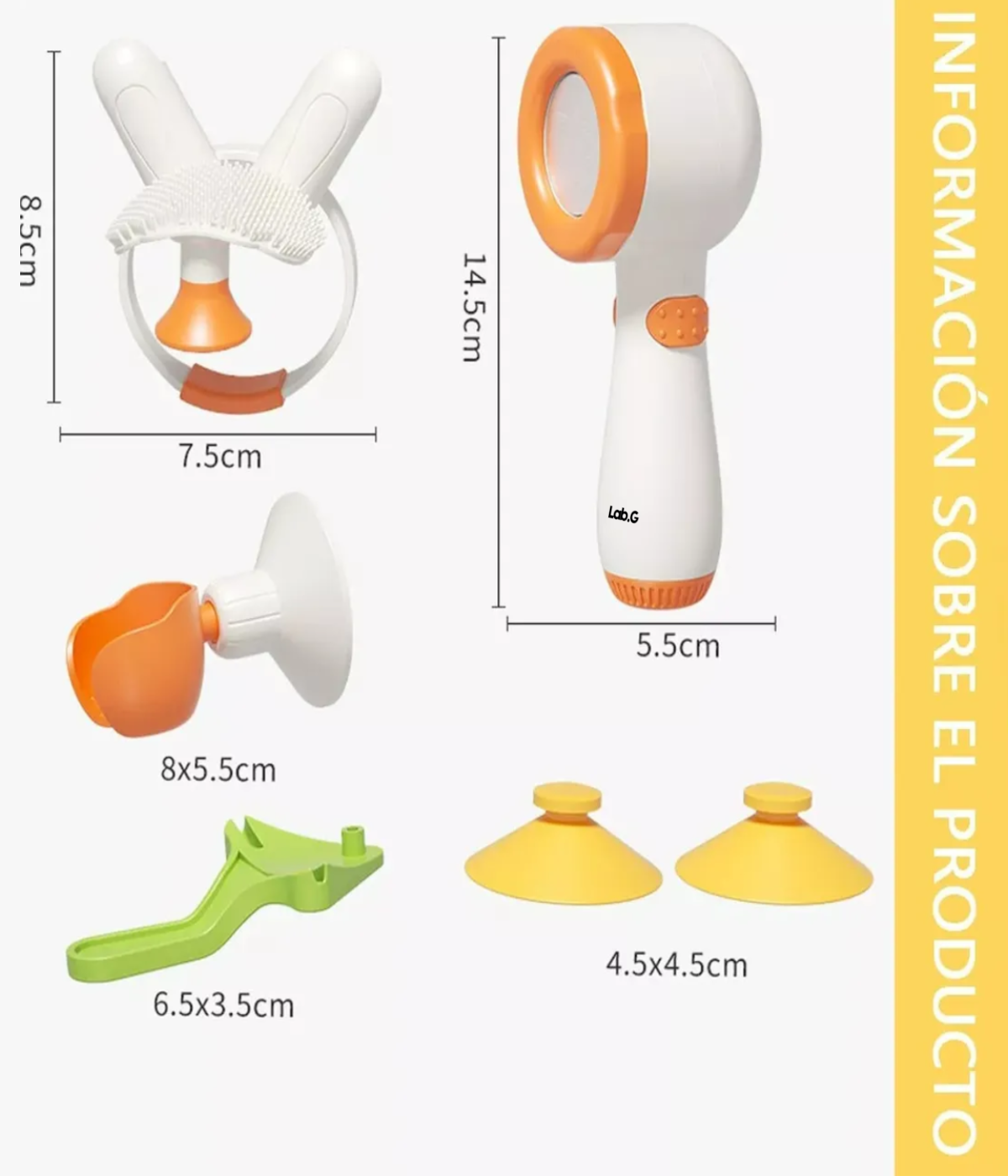 Juguete Regadera Baño Bebes Naranja