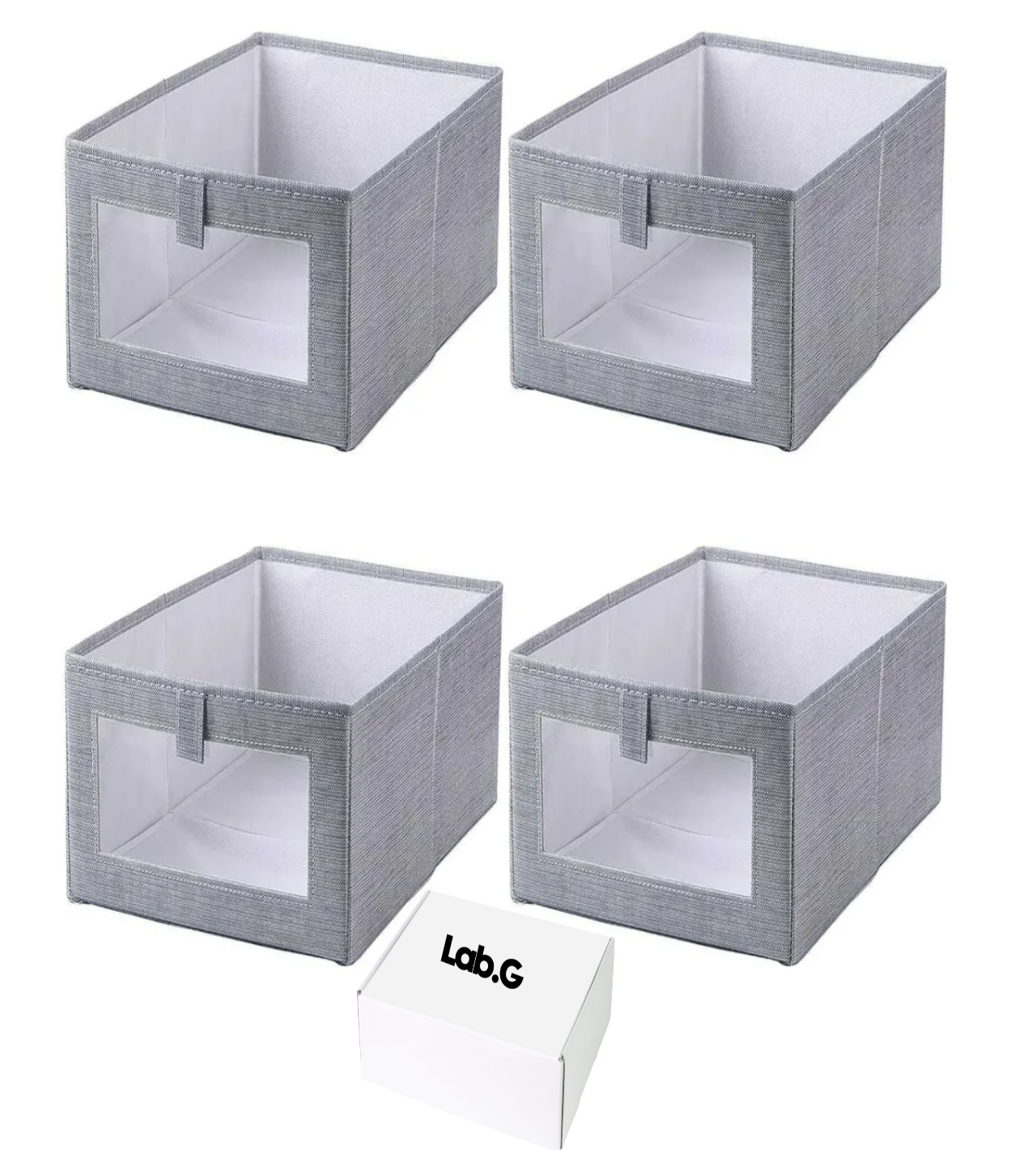 Set De Cajas Plegables Para Guardar Ropa, 4 Piezas Gris