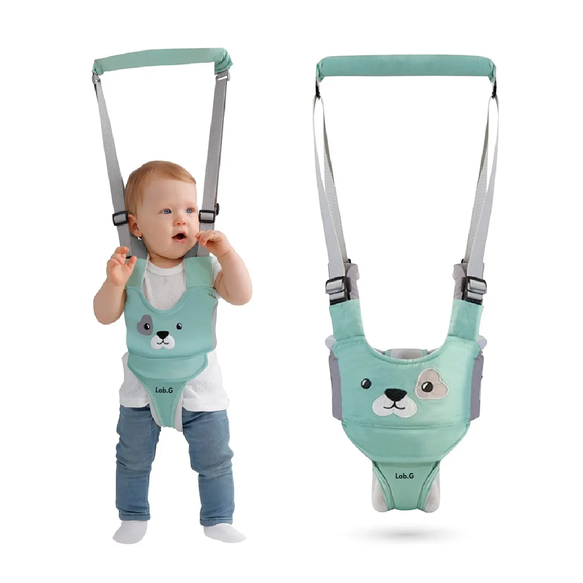 Arnés De Seguridad Para Bebés Para Aprender A Caminar Cachorro Verde