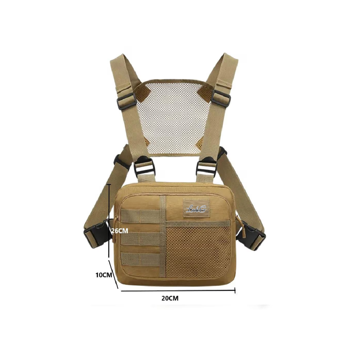 Mochila Chalecos Tacticos Campañas Pecho De Bolsa Caqui
