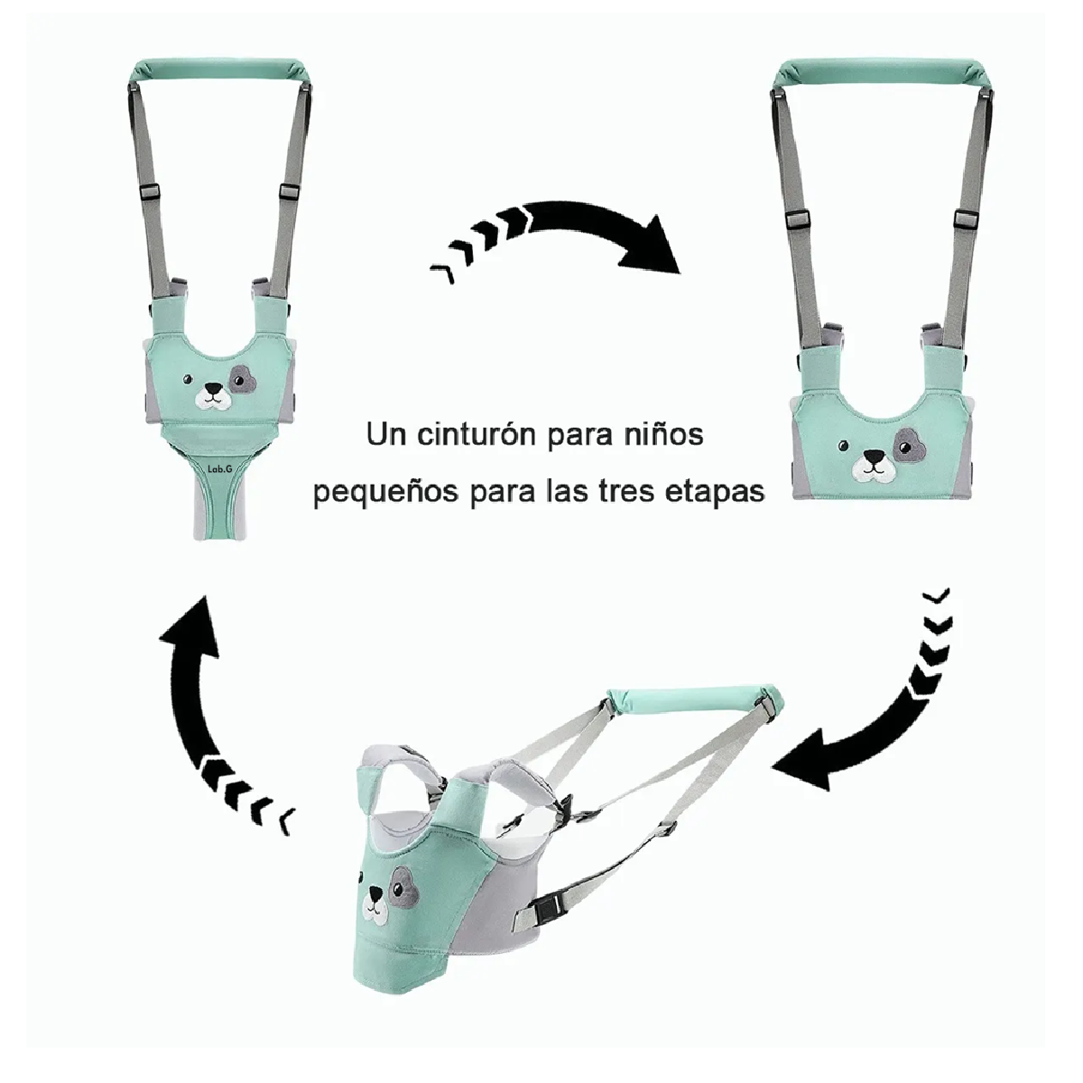 Arnés De Seguridad Para Bebés Para Aprender A Caminar Cachorro Verde