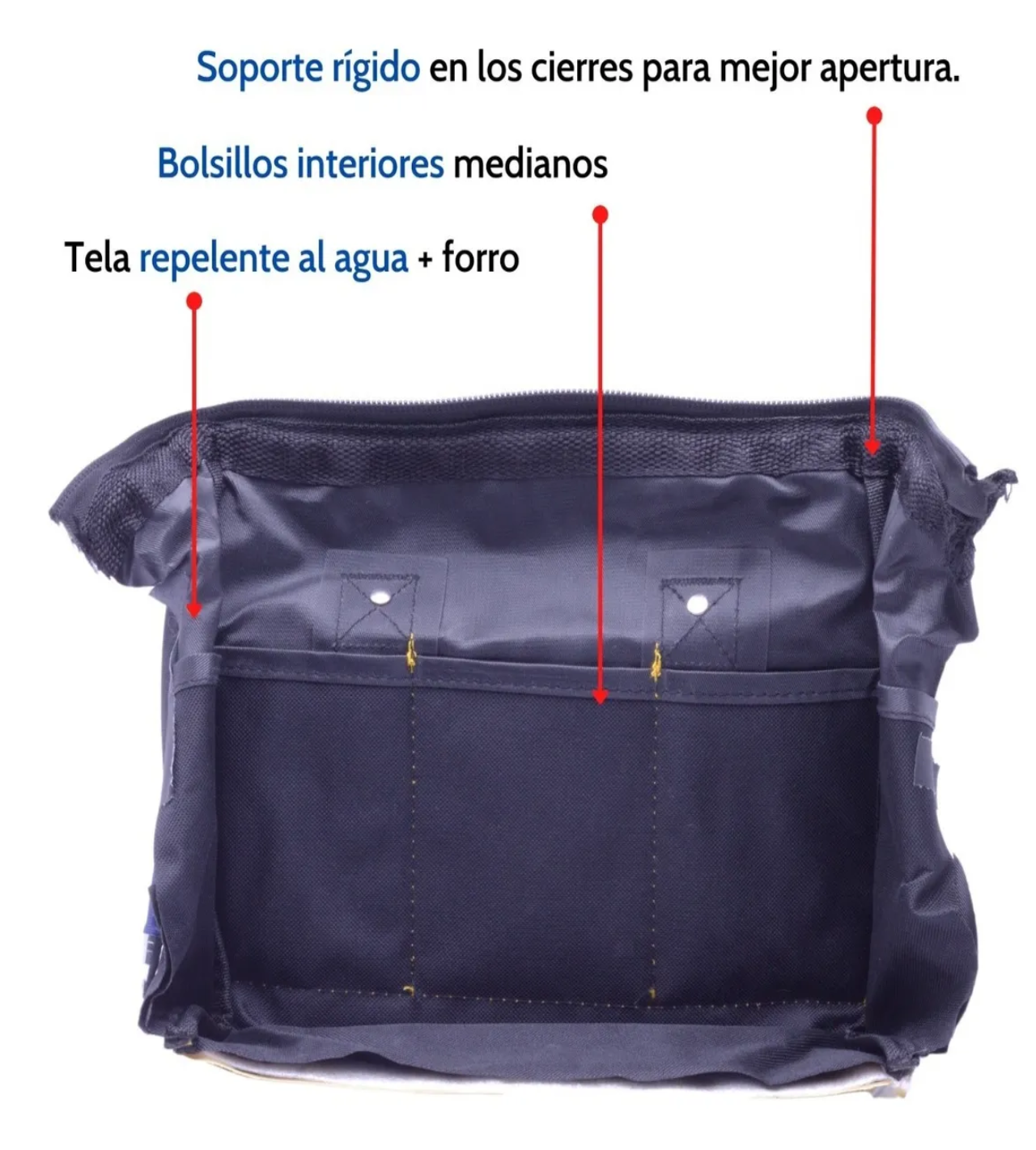 Bolsa Porta Herramienta 30x25x20cm 20 Bolsillos Resiste   Amarillo Negro