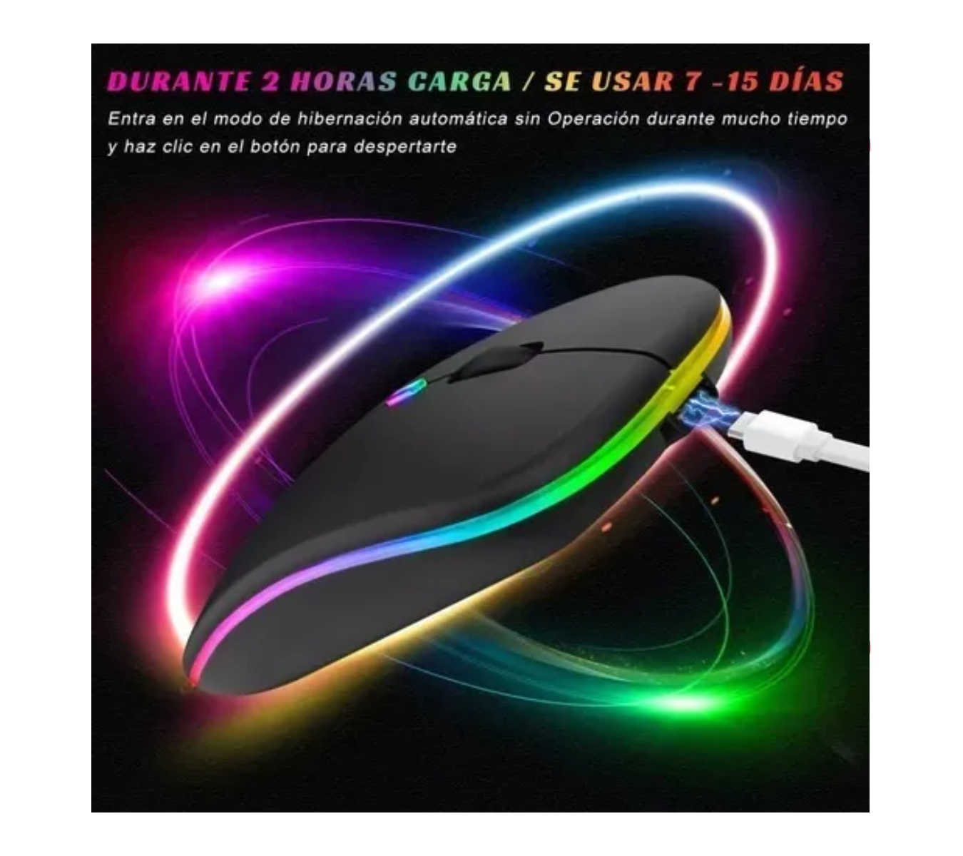 3pzs Mouse Inalámbrico Silencioso De Oficina Recargable negros