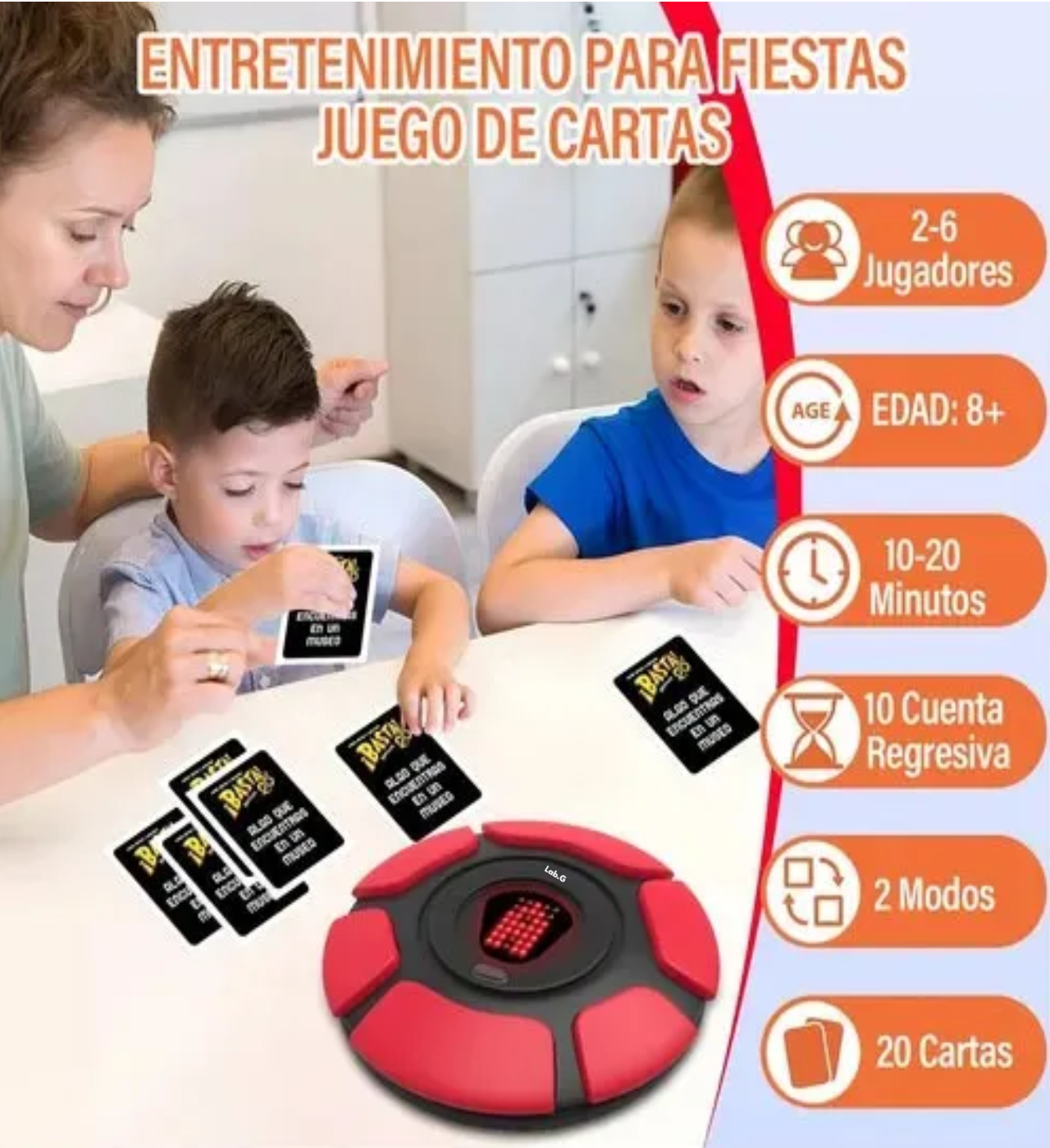 Juegos De Mesa Familiares, Juegos De Cartas Para Fiestas 2.0 Negro Rojo