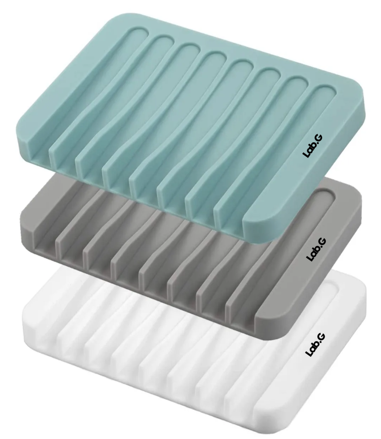 Jaboneras Para Baño Accesorios Jabonera Porta 3 Pieza Verde Gris Blanco