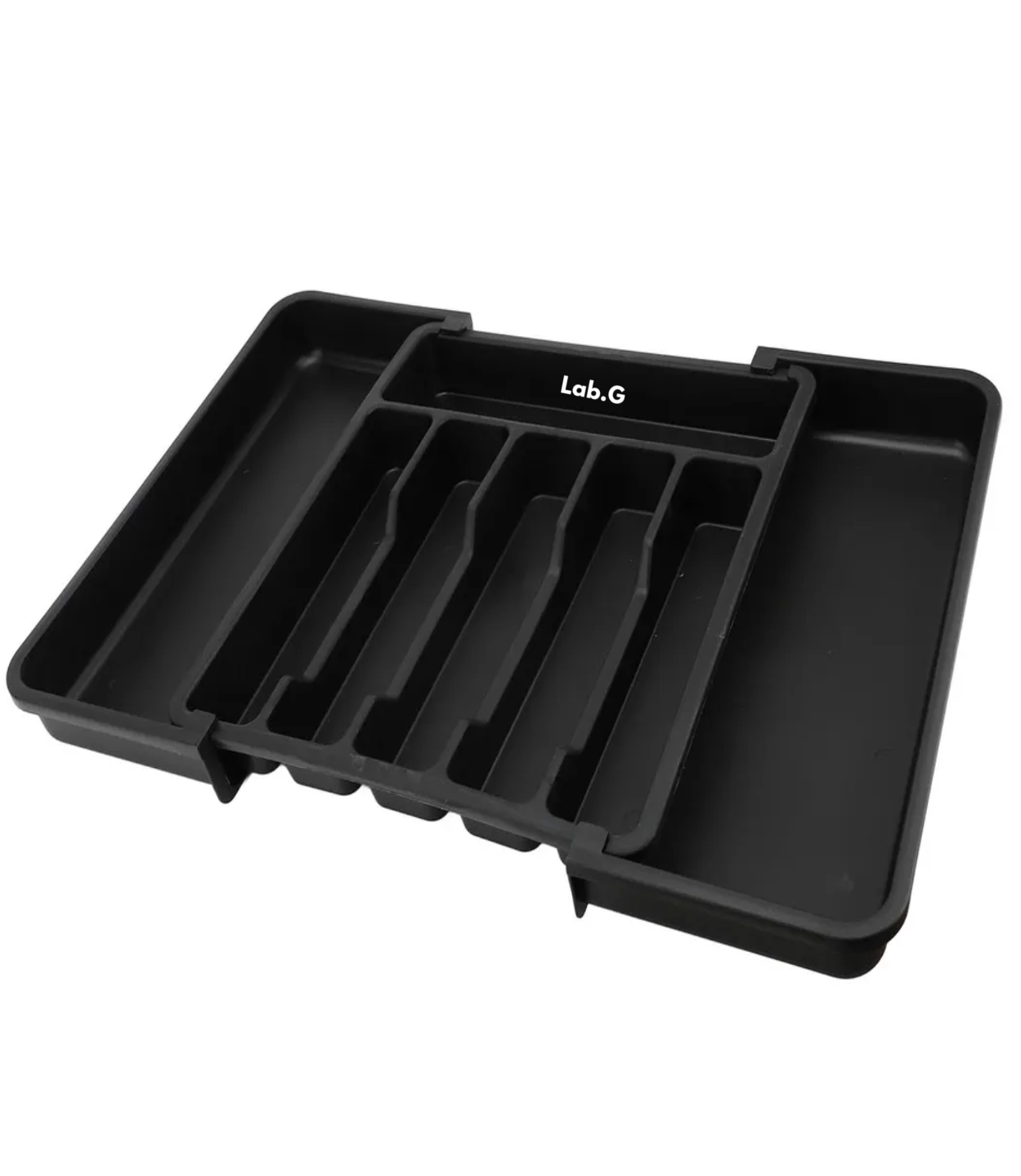 Organizador Bandeja Extensible Cajon Cocina 8 Compartimentos Negro