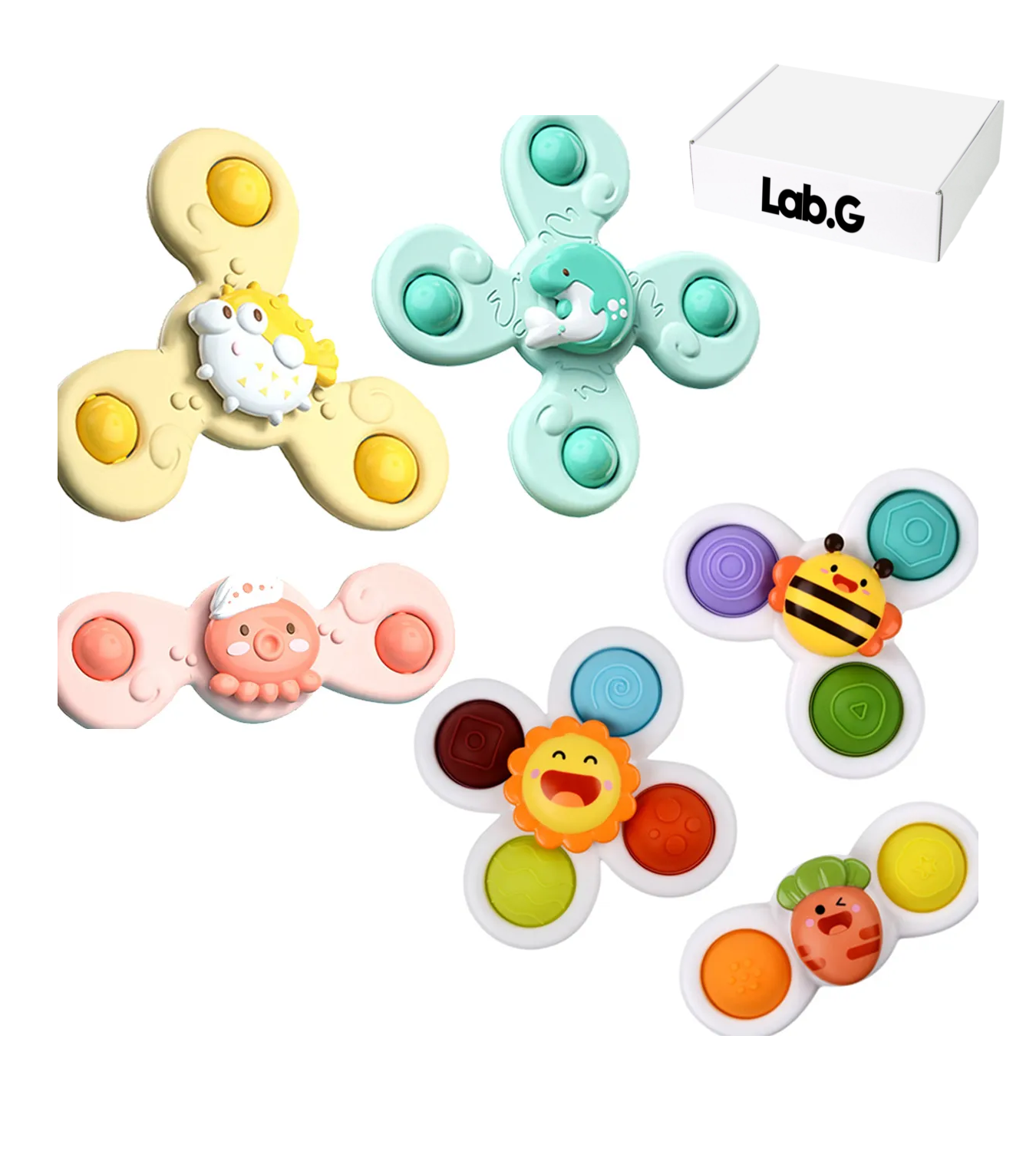 3 Juguetes Para Niños De Giratorio Ventosa Regalo Sensorial | Cuotas