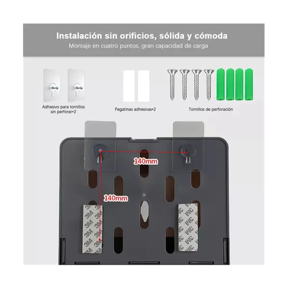 Dispensador De Papel Toallas Sanitas Para Cocina Y Baños Blanco 